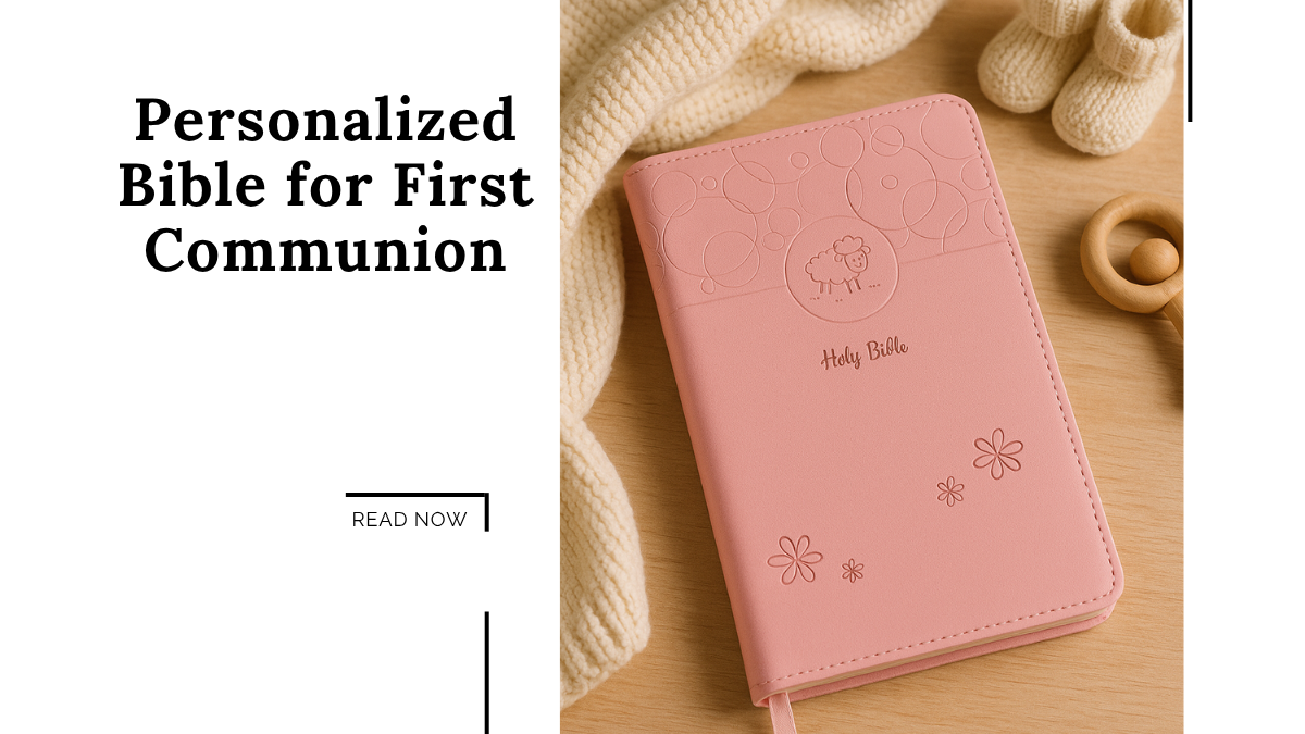 Personalized Bible for First Communion: Name, Date, and Verse Placement