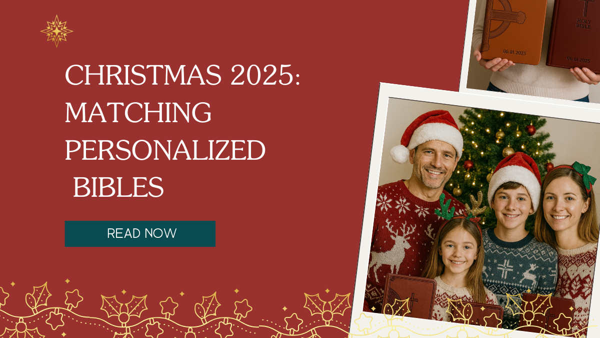 Christmas 2025: Matching Personalized Bibles for the Whole Family