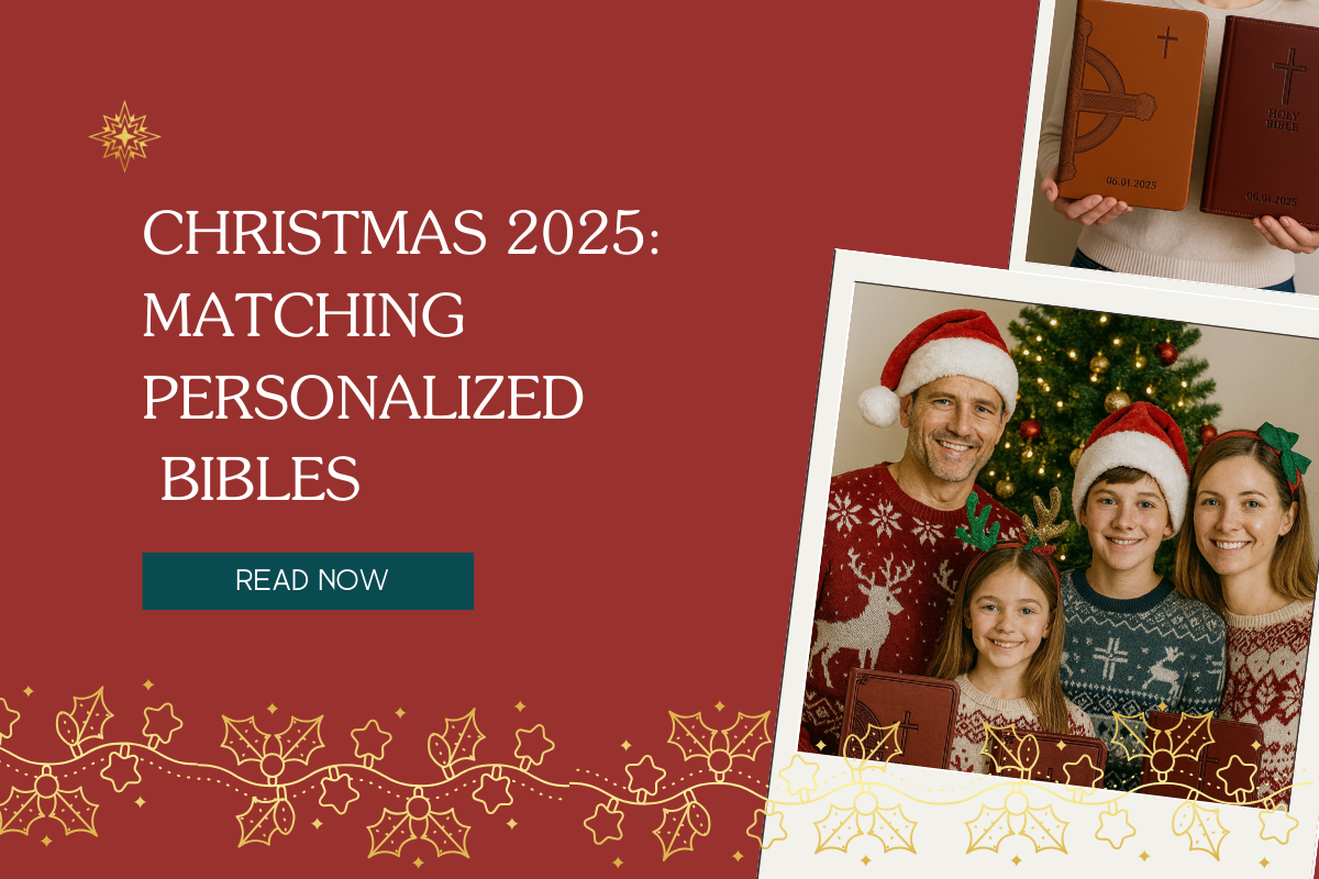 Christmas 2025: Matching Personalized Bibles for the Whole Family