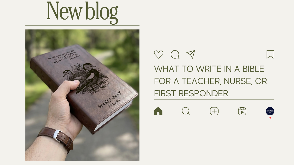 What to Write in a Bible for a Teacher, Nurse, or First Responder: 20 Personalized Bible Gift Ideas