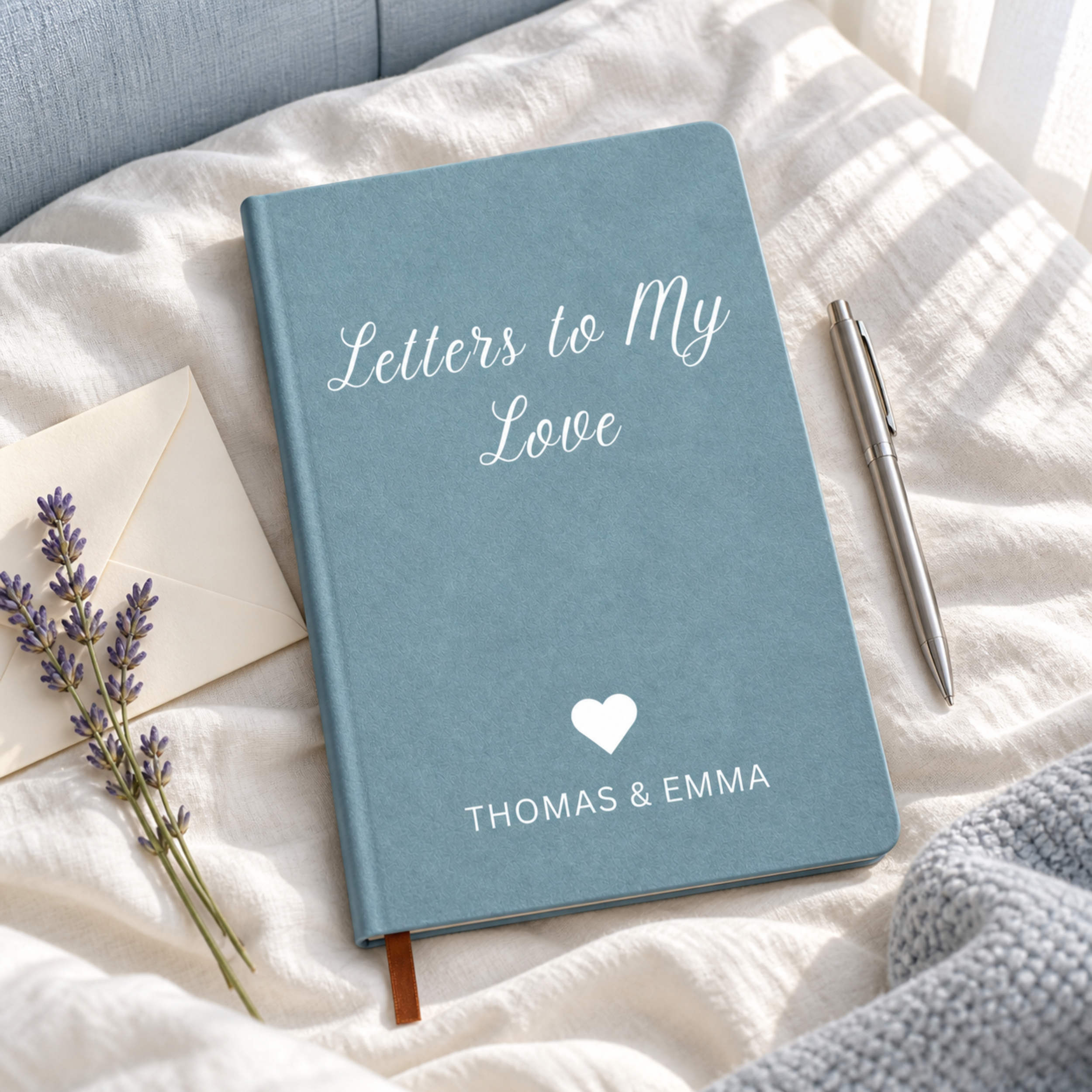 Personalized Letters to My Love Notebook – Custom Couple Names Journal, Meaningful Gift for Anniversary