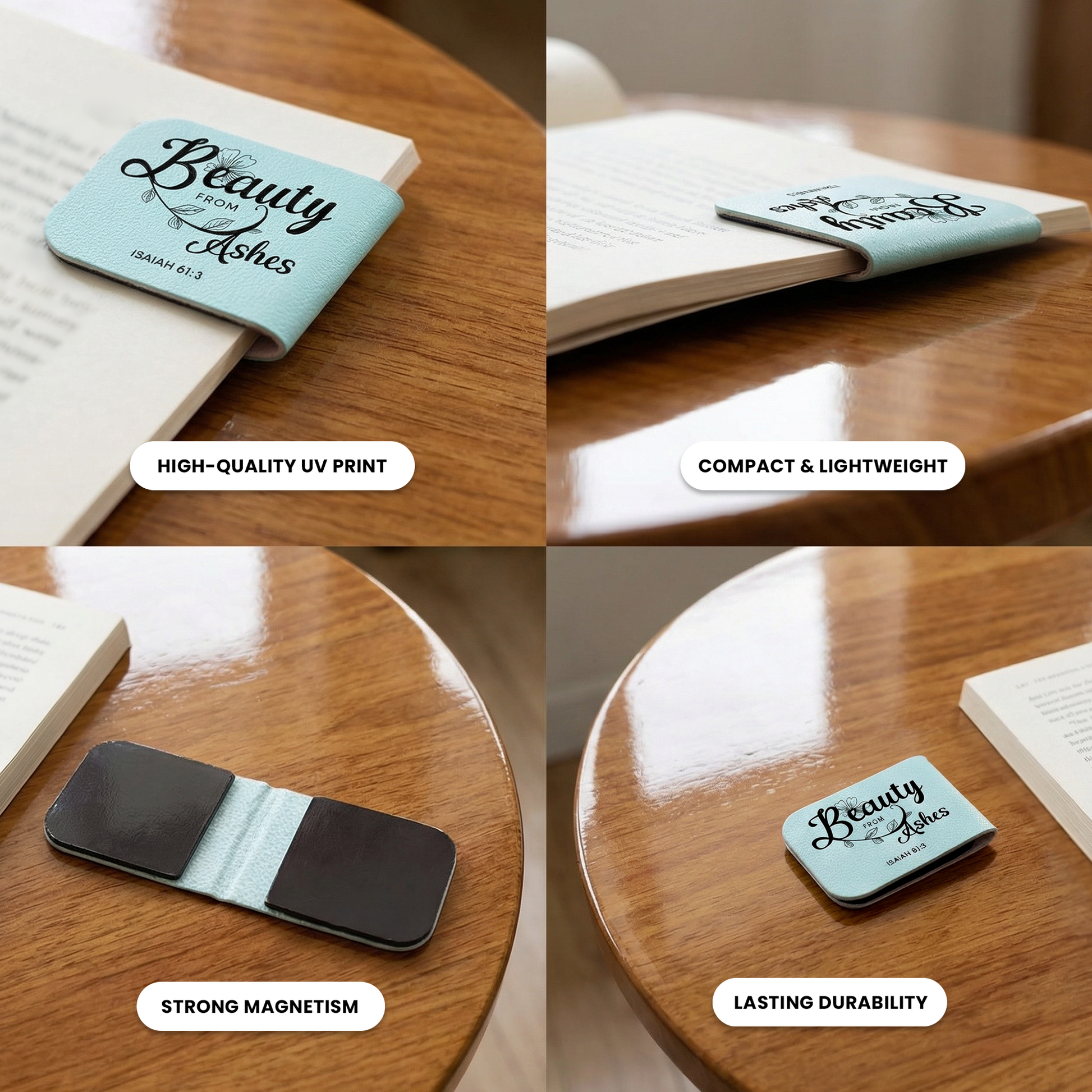 Personalized Magnetic Bookmark with Bible Verse - Pastel Purple