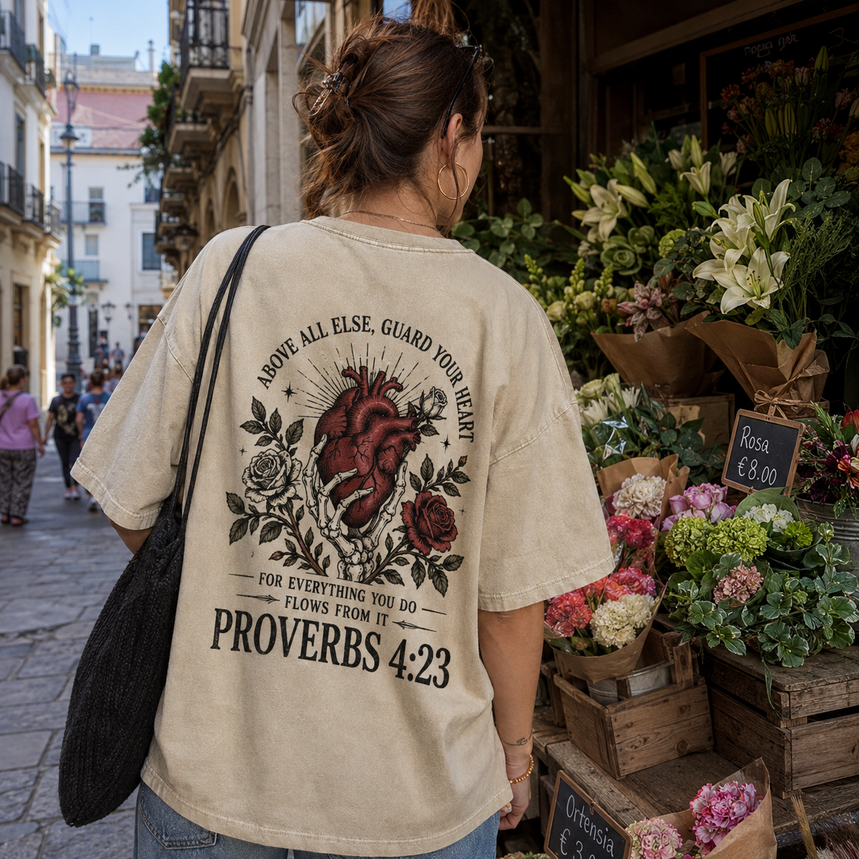 Holy Fries Washed T-Shirt - Vintage Wash Unisex Tee, Christian Faith Graphic Tshirt