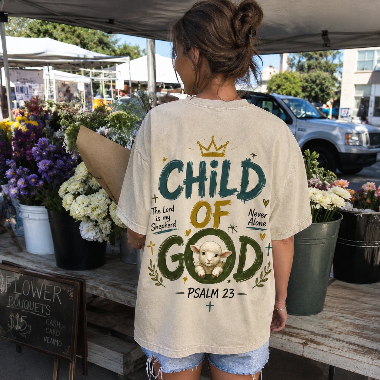 Fear Not Washed T-Shirt - Vintage Wash Unisex Tee, Christian Faith Graphic Tshirt