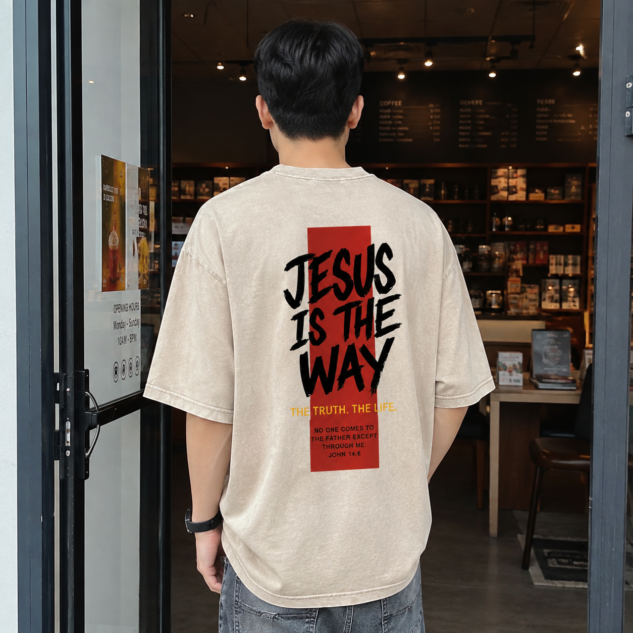 Fear Not Washed T-Shirt - Vintage Wash Unisex Tee, Christian Faith Graphic Tshirt
