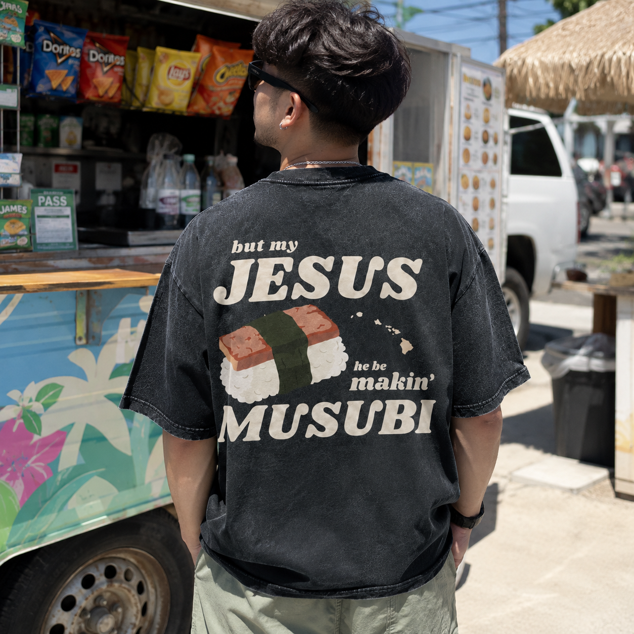 Jesus My Savior Washed T-Shirt - Vintage Wash Unisex Tee, Christian Faith Graphic Tshirt