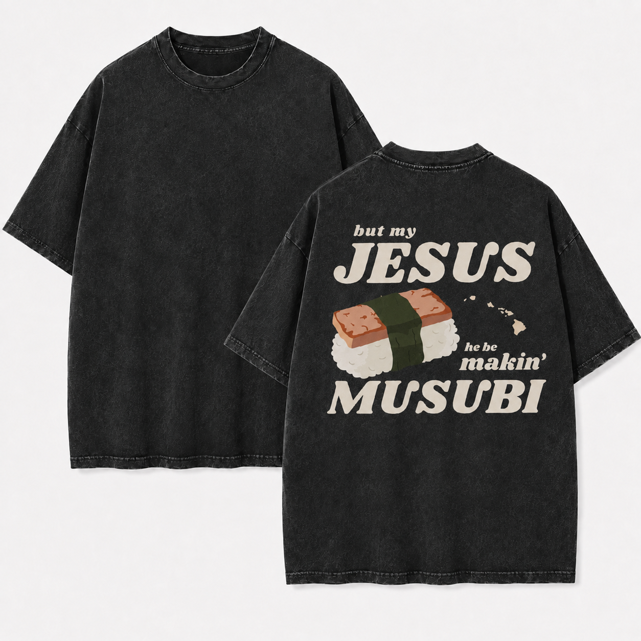 But My Jesus Gray Washed T-Shirt - Vintage Wash Unisex Tee, Christian Faith Graphic Tshirt