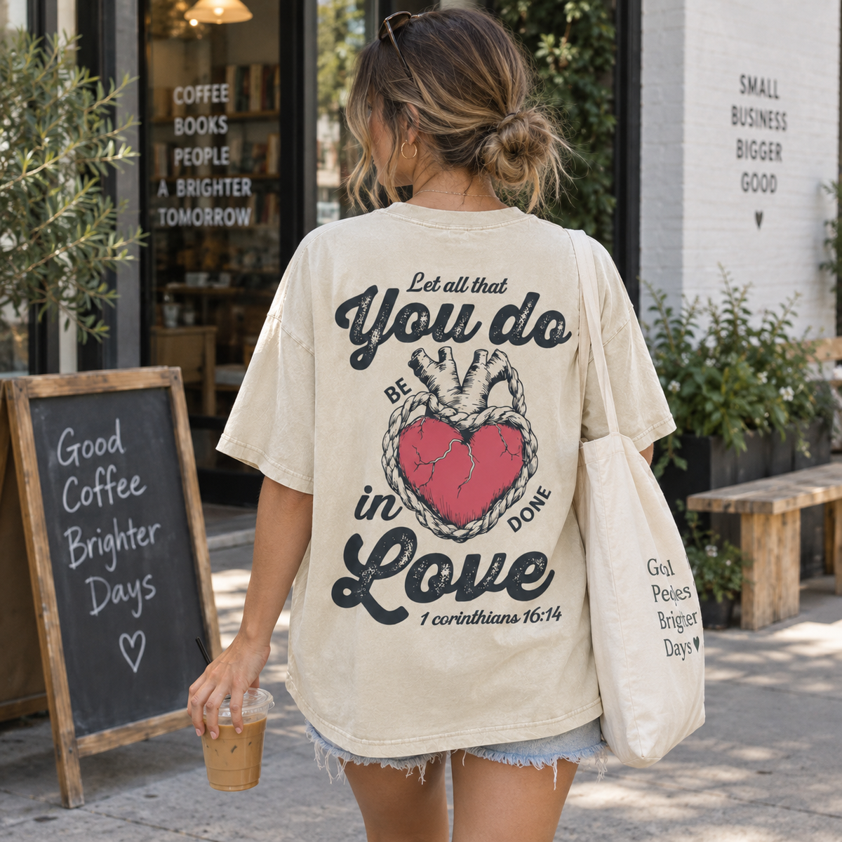 Trust in Him T-Shirt - Vintage Wash Unisex Tee, Proverbs 3:5 Christian Faith Graphic Shirt