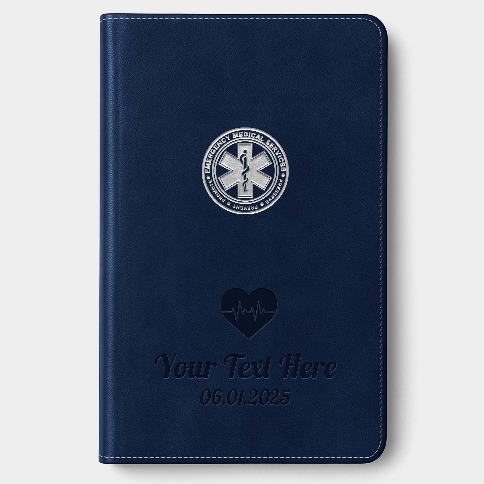 Personalized CSB EMS Bible, Red Letter - Navy - Engraved Icon