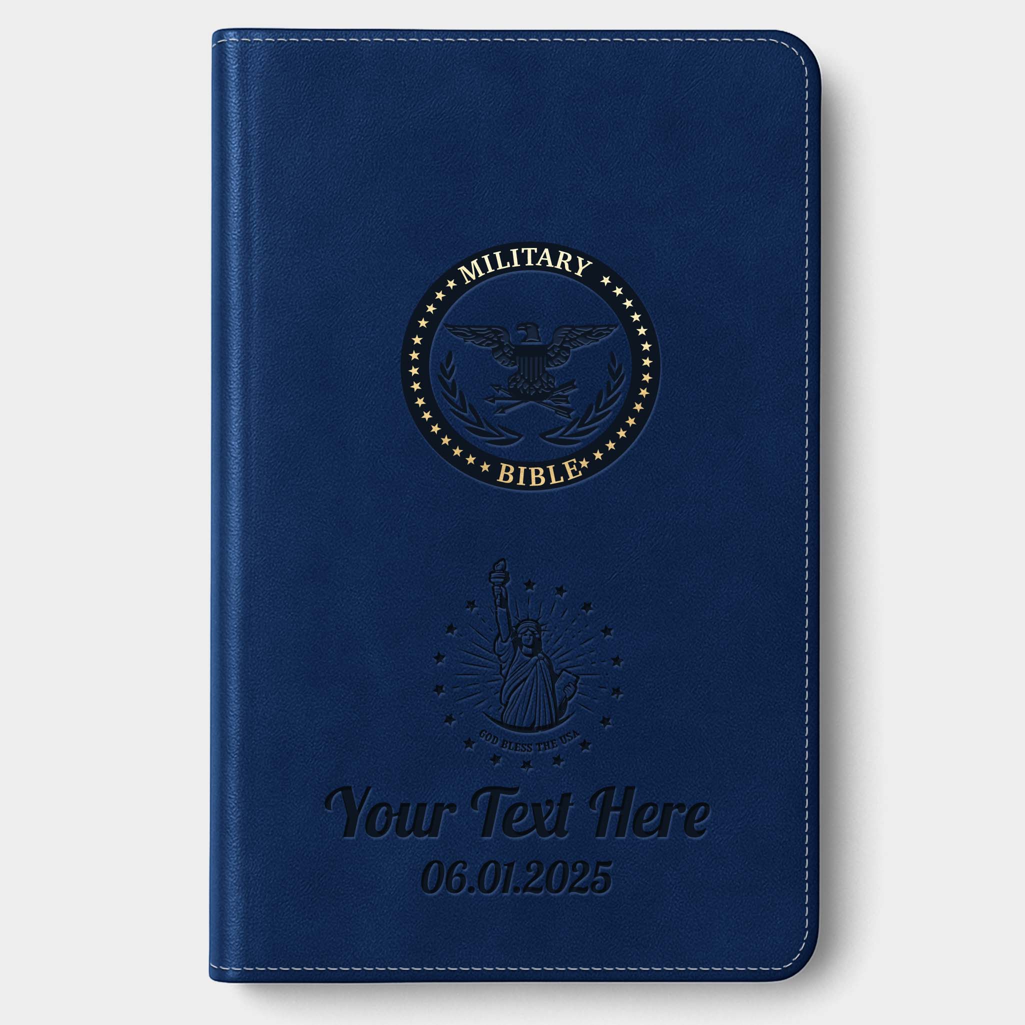 Personalized CSB Military Bible, Red Letter - Royal - Engraved Icon