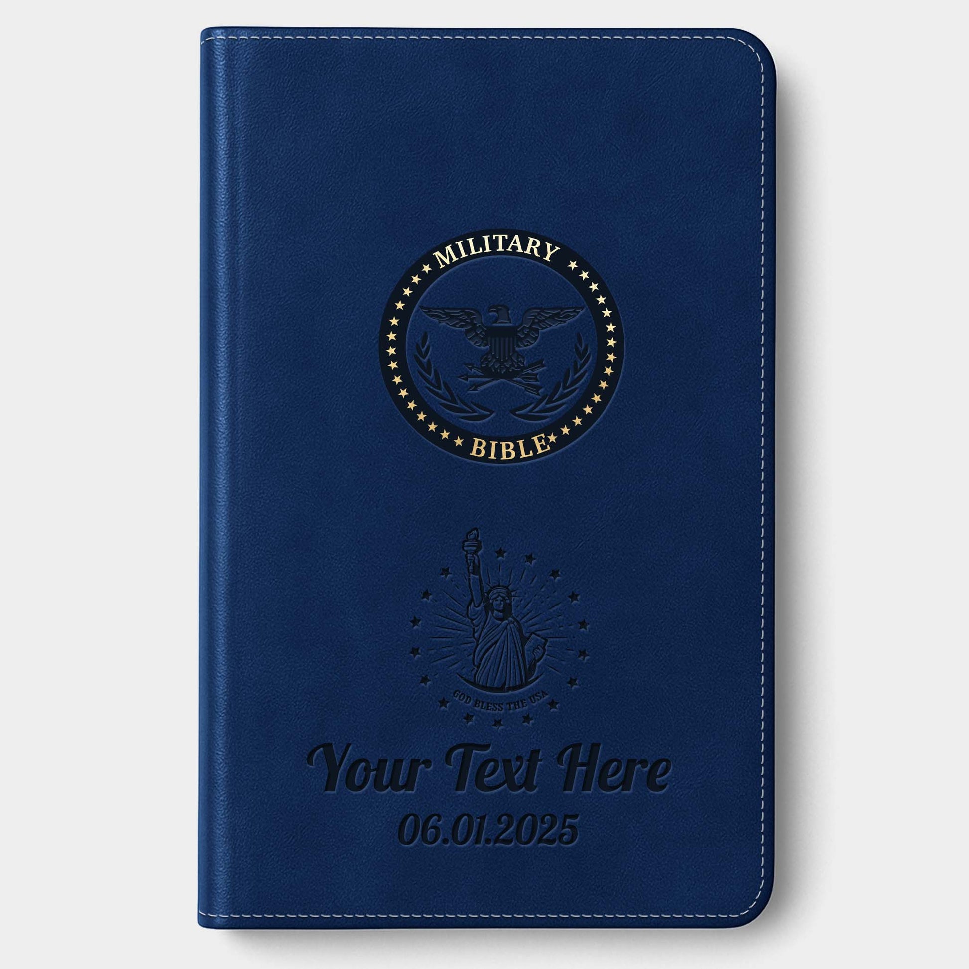 Personalized CSB Military Bible, Red Letter - Royal - Engraved Icon