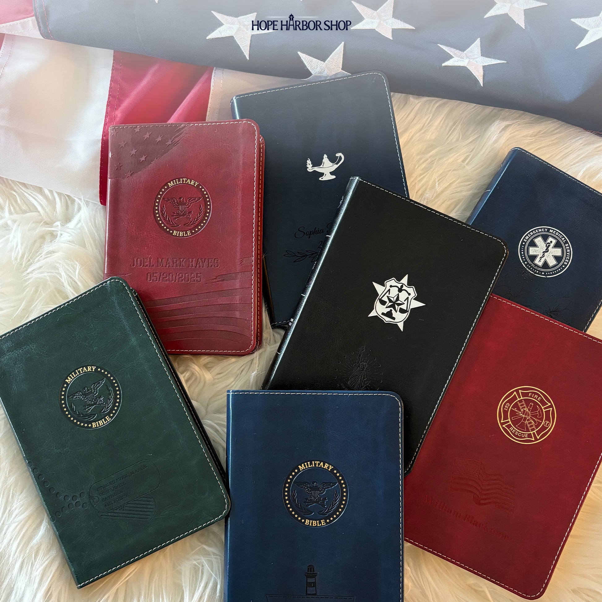 Personalized CSB EMS Bible, Red Letter - Navy - Engraved Icon