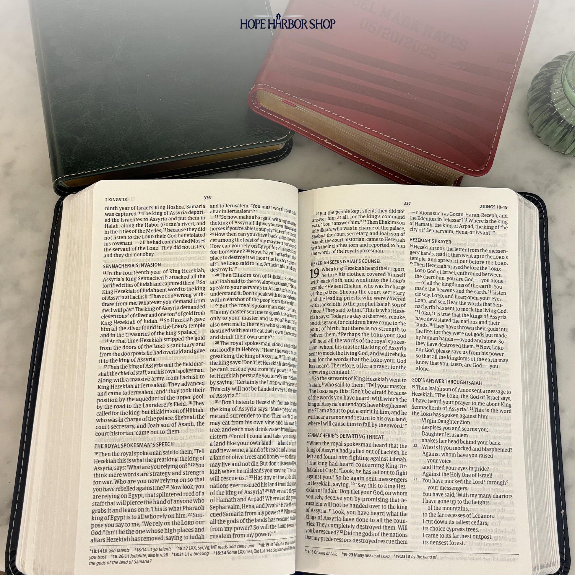 Personalized CSB EMS Bible, Red Letter - Navy - Engraved Icon