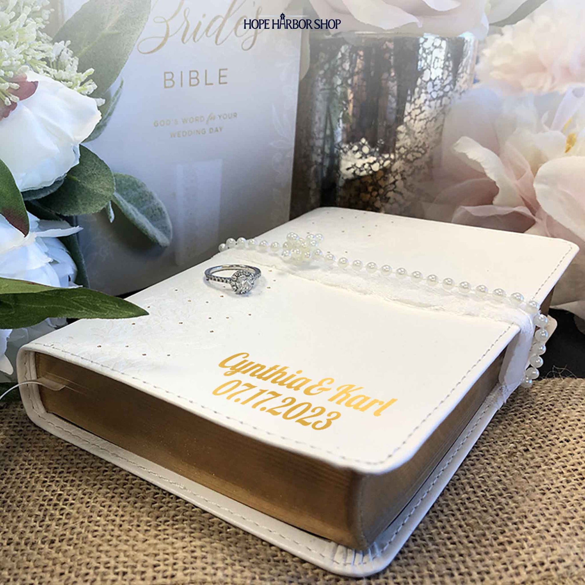 Personalized Wedding Bible - KJV Engraved Bride's Bible