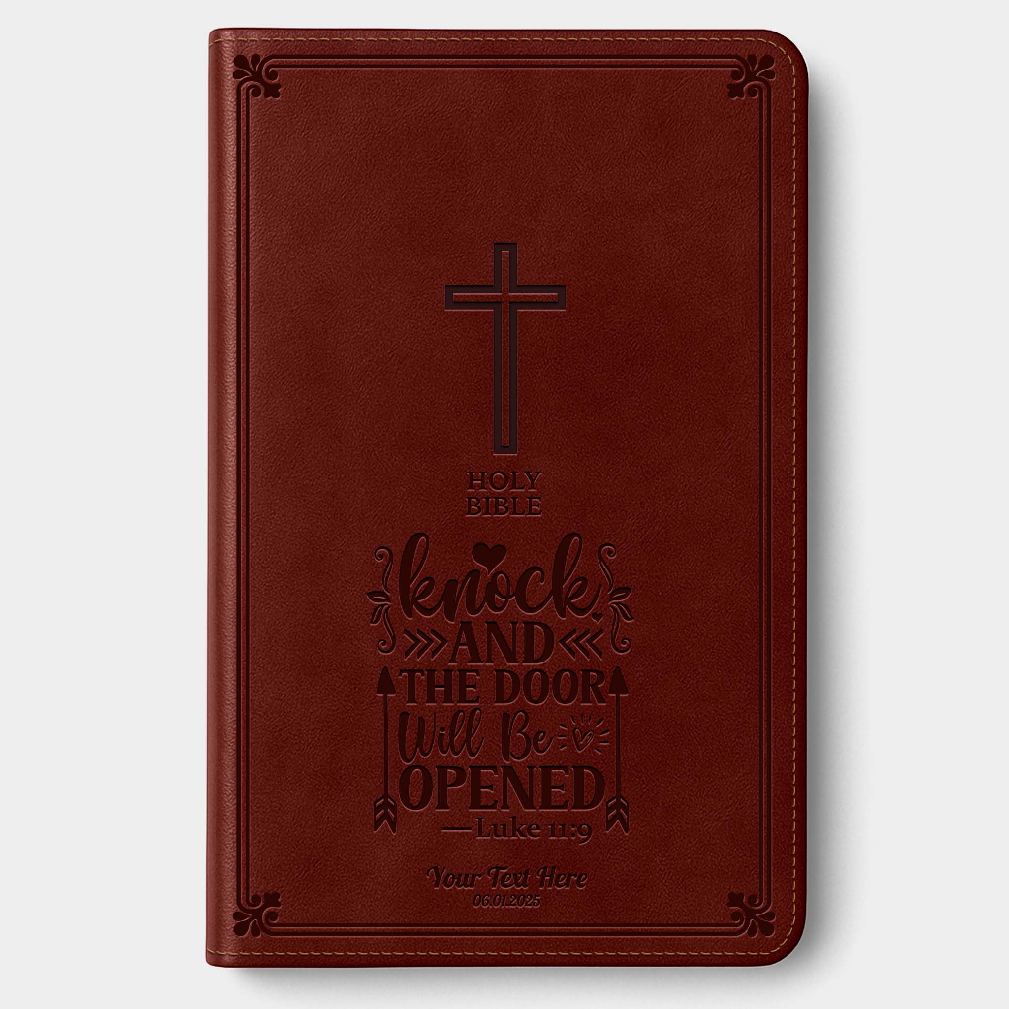 Personalized KJV Bible Auburn - Engraved Verse