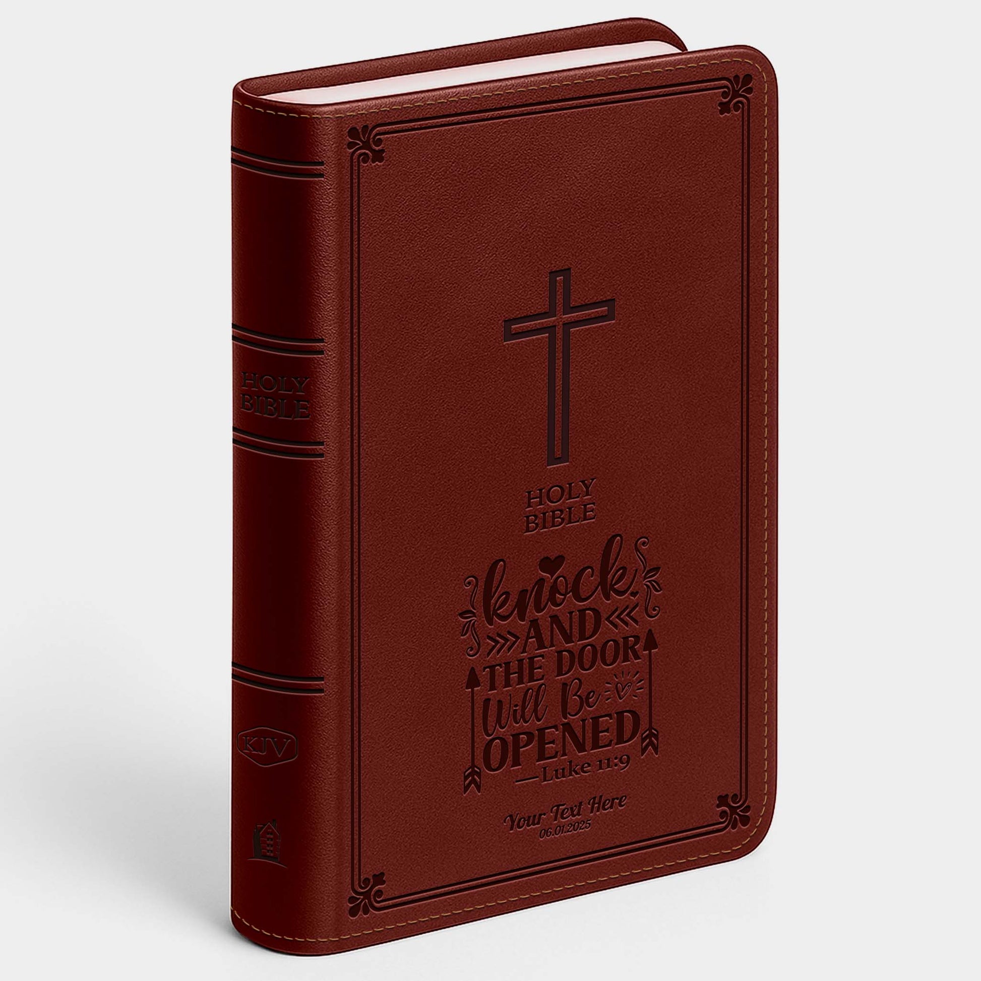 Personalized KJV Bible Auburn - Engraved Verse