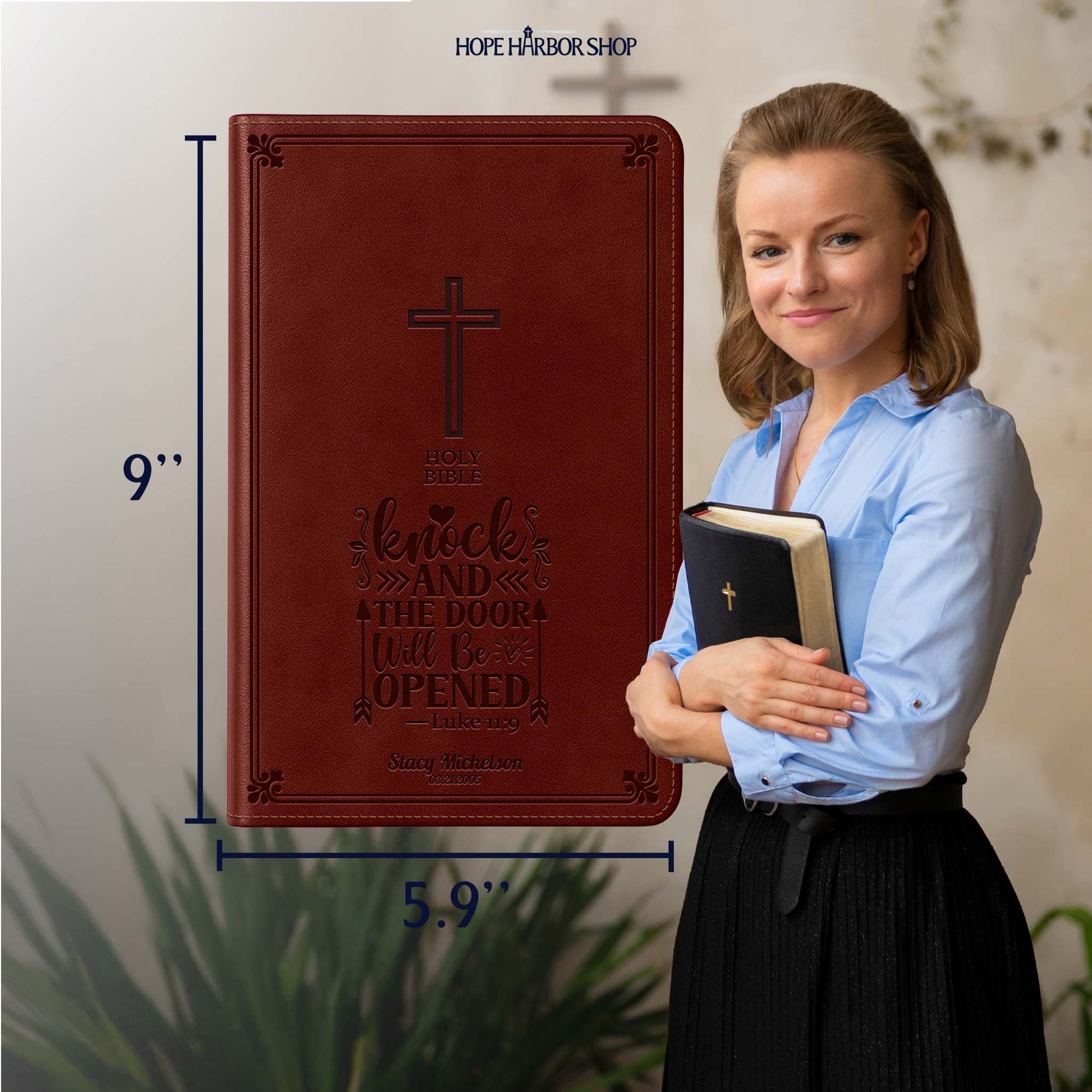 Personalized KJV Bible Auburn - Engraved Verse