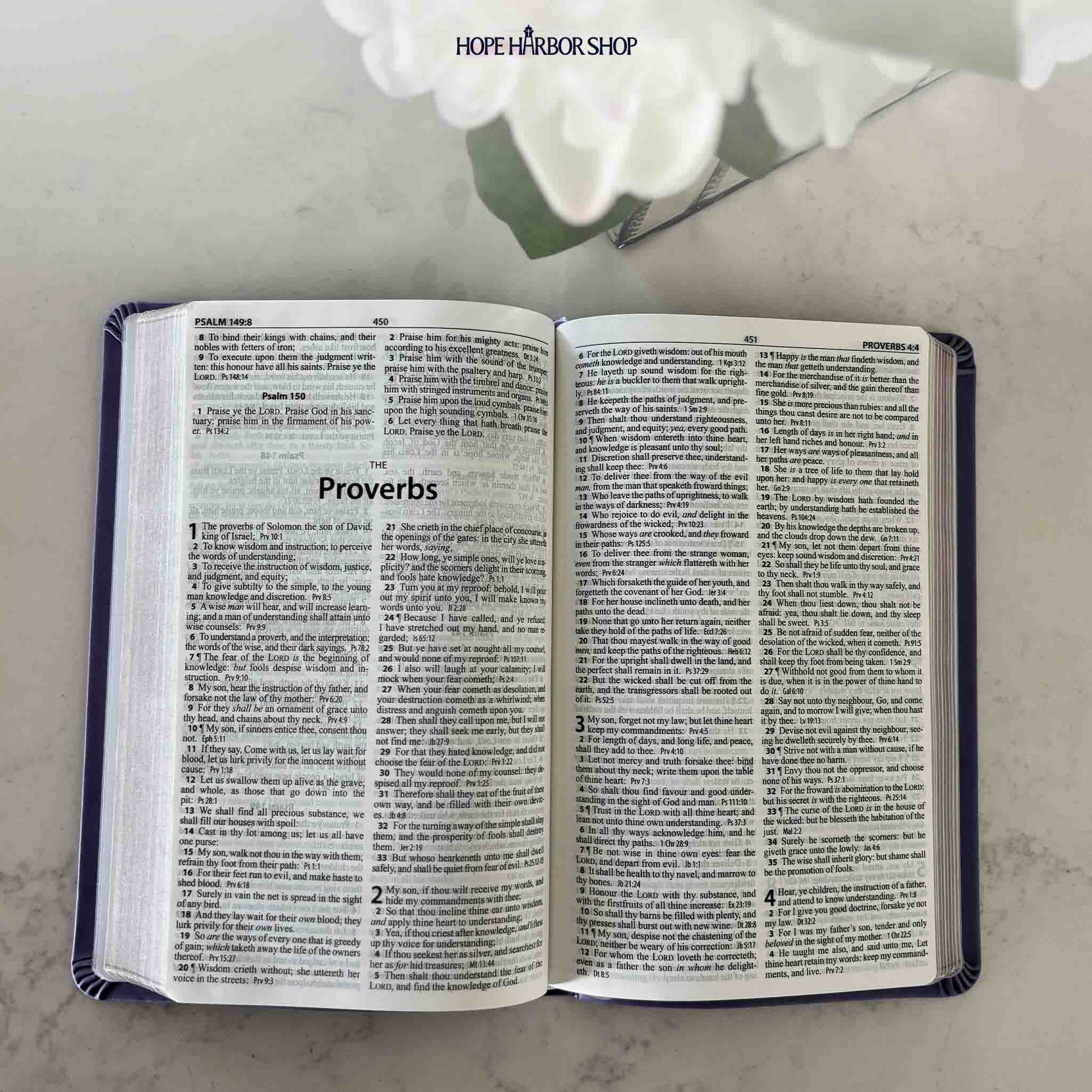 Personalized KJV Bible Lavender Thinline - Engraved USA Patriotic
