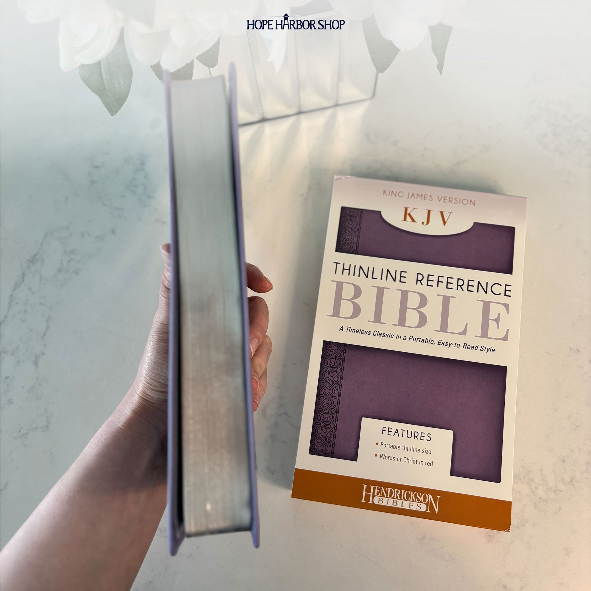 Personalized KJV Bible Lavender Thinline - Engraved USA Patriotic