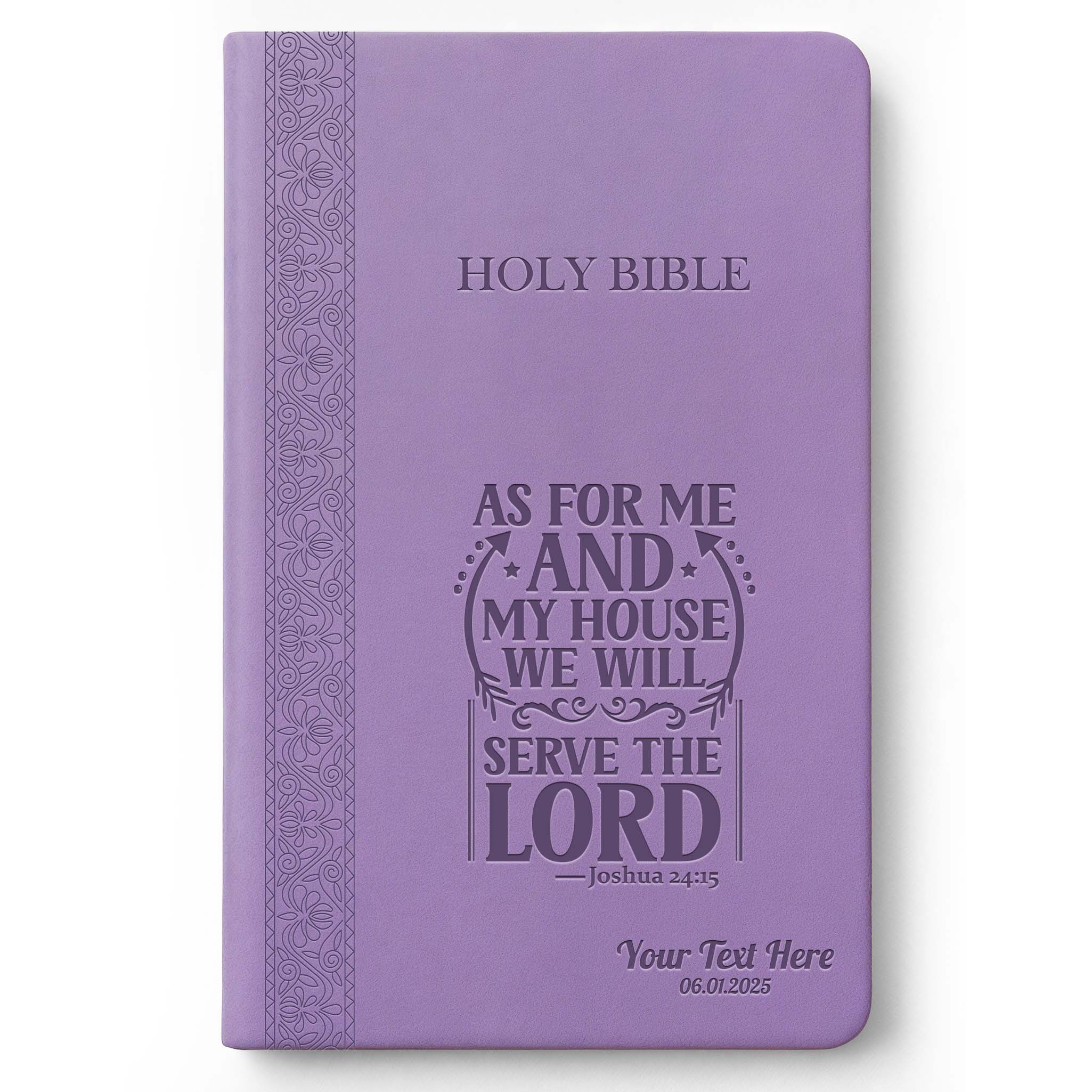 Personalized KJV Bible Lavender Thinline - Engraved Verse