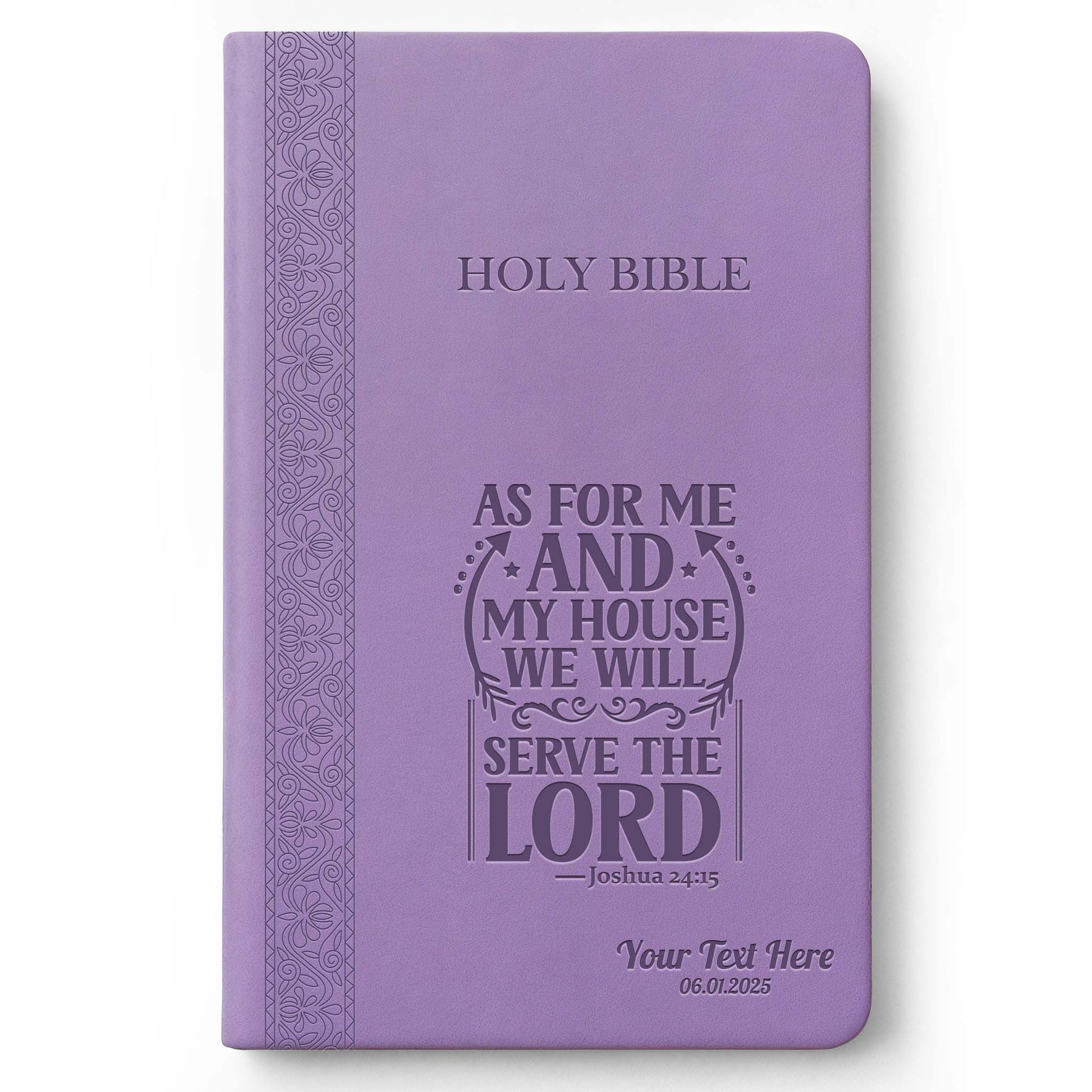 Personalized KJV Bible Lavender Thinline - Engraved Verse