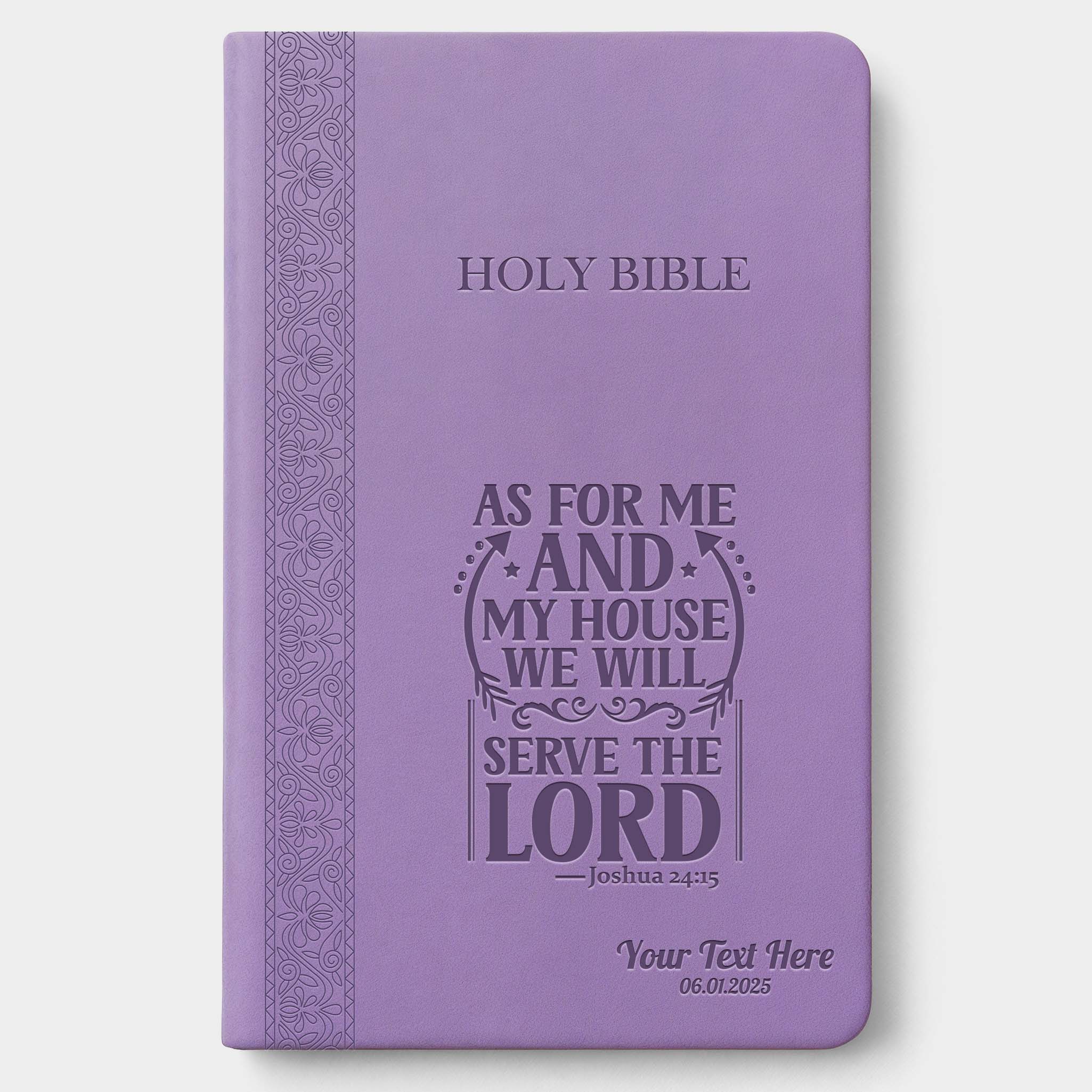 Personalized KJV Bible Lavender Thinline - Engraved Verse