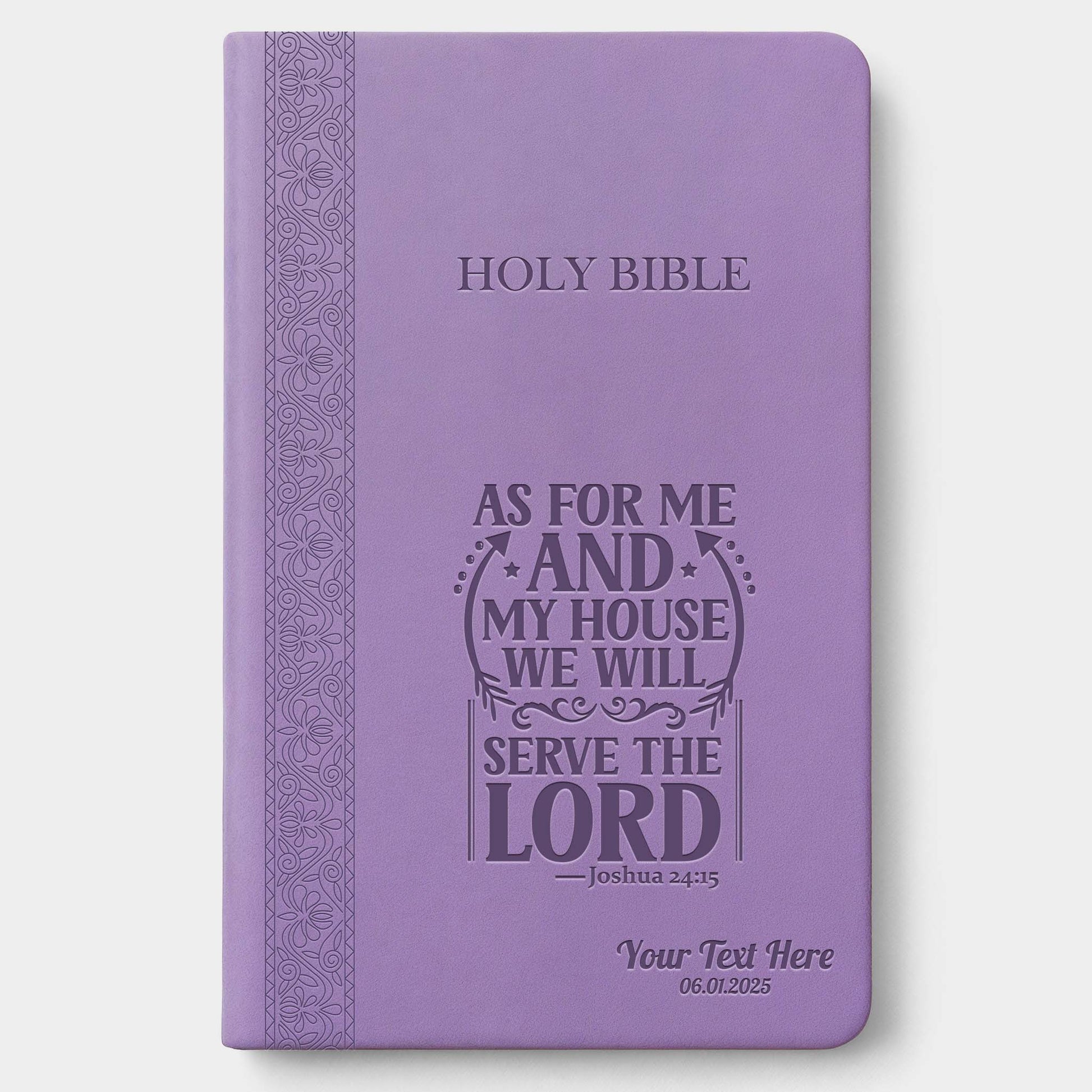 Personalized KJV Bible Lavender Thinline - Engraved Verse