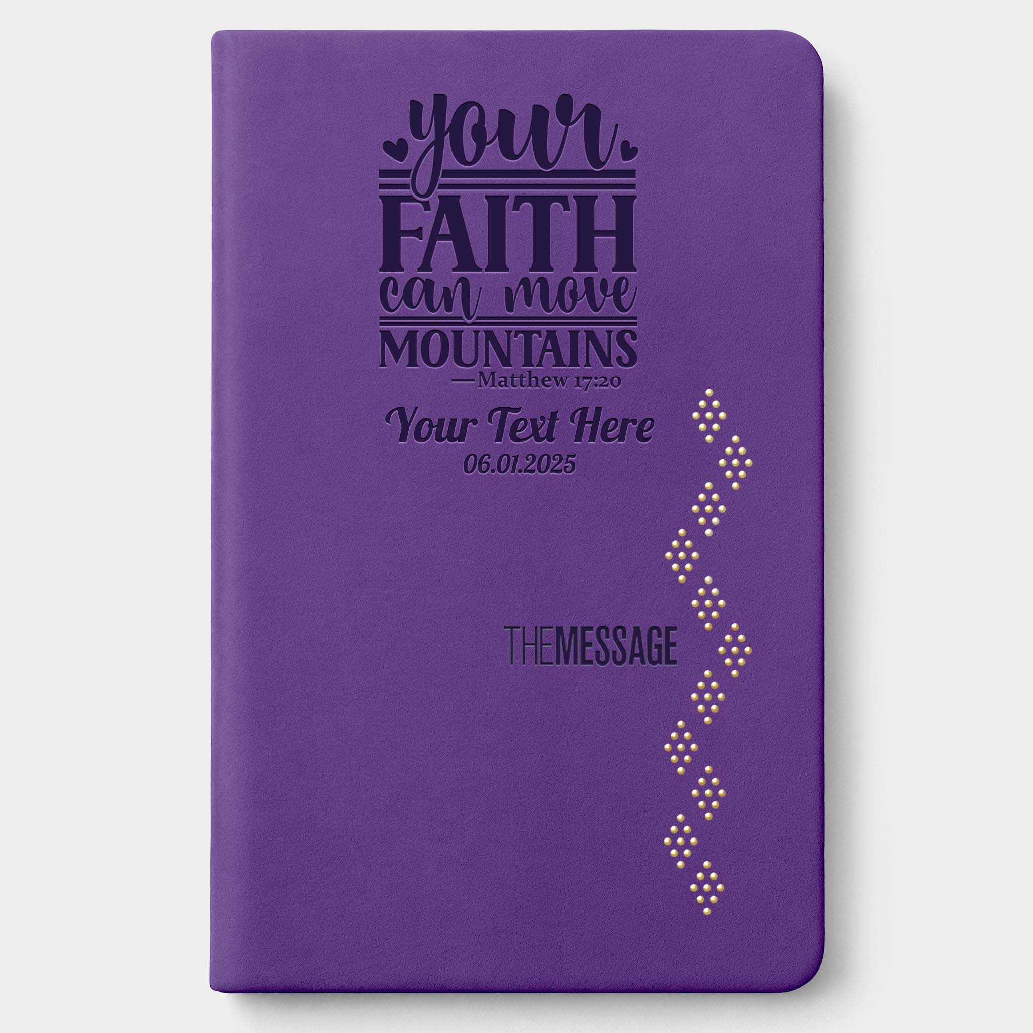 Personalized The Message Amethyst Purple Deluxe Bible - Engraved Verse