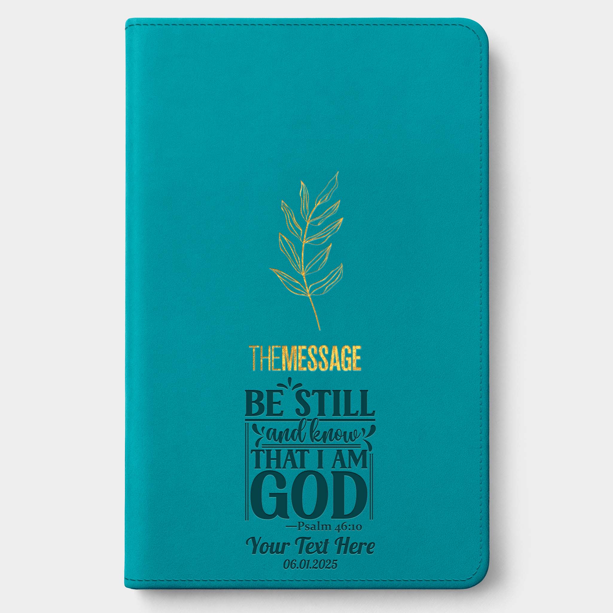 Personalized The Message Hosanna Teal Deluxe Bible - Engraved Verse