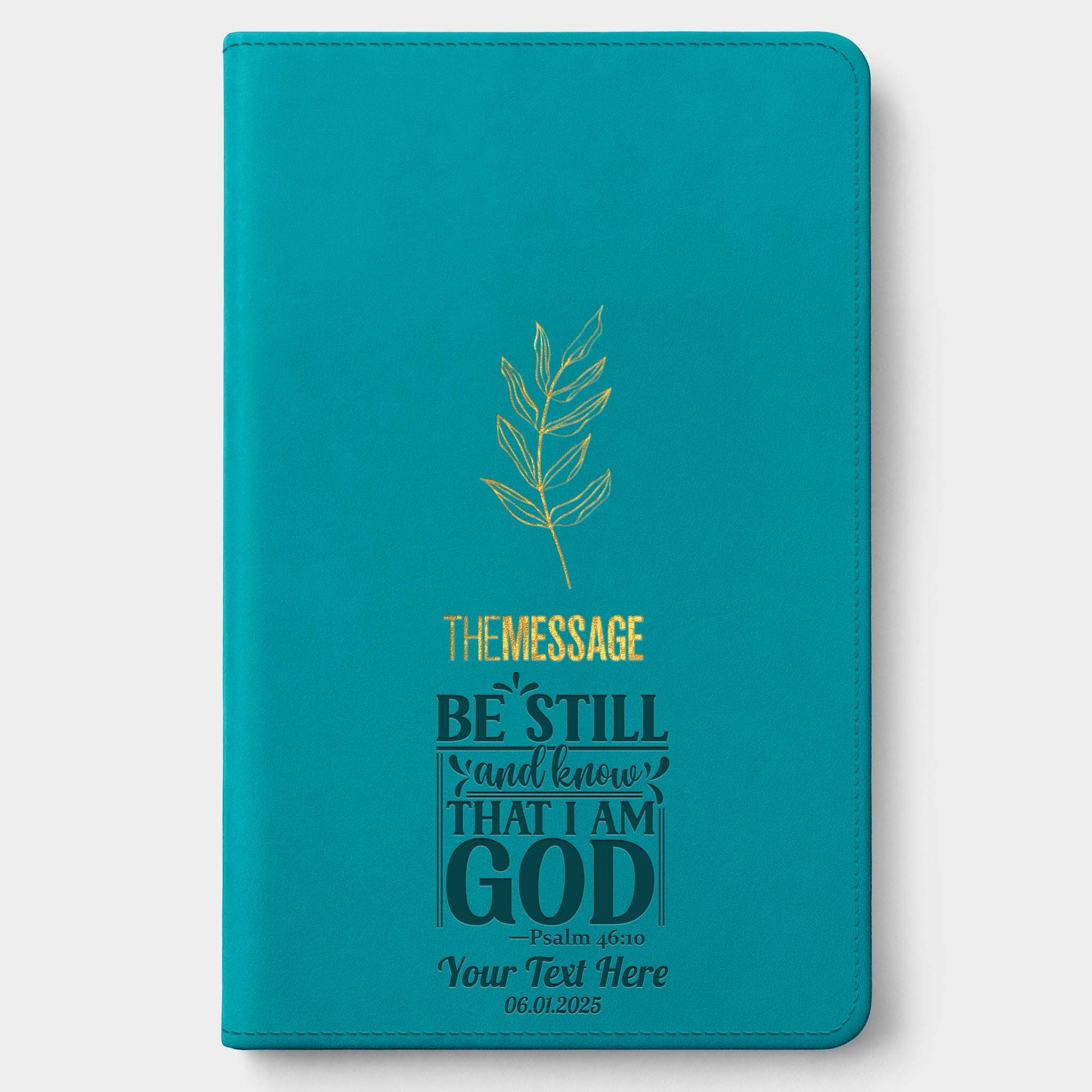 Personalized The Message Hosanna Teal Deluxe Bible - Engraved Verse
