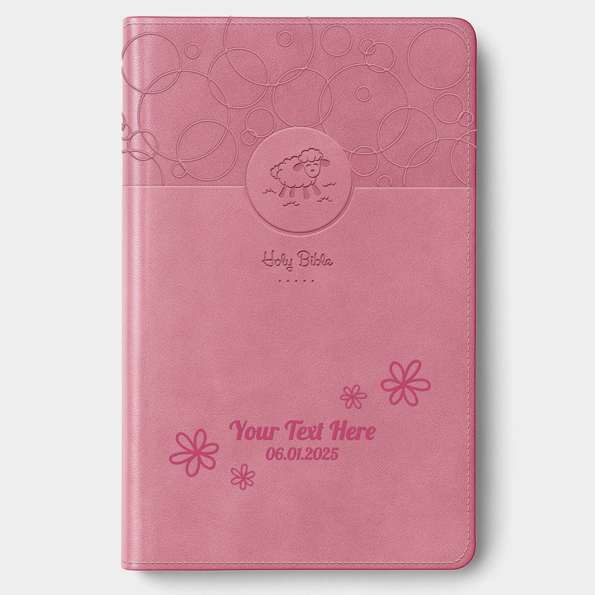 Personalized Baby's Bible Pink - NIV Floral Frame