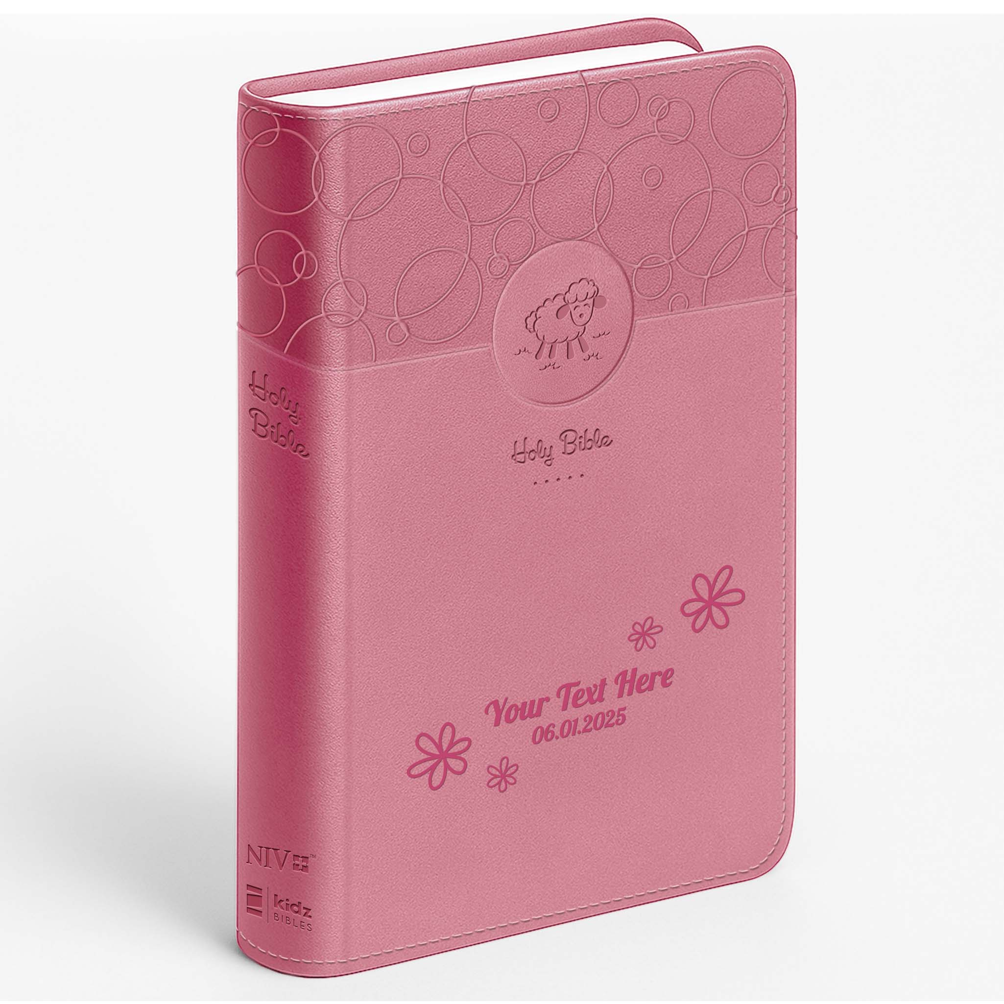 Personalized Baby's Bible Pink - NIV Floral Frame
