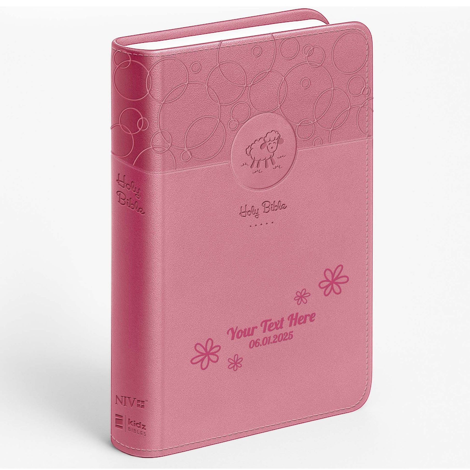 Personalized Baby's Bible Pink - NIV Floral Frame