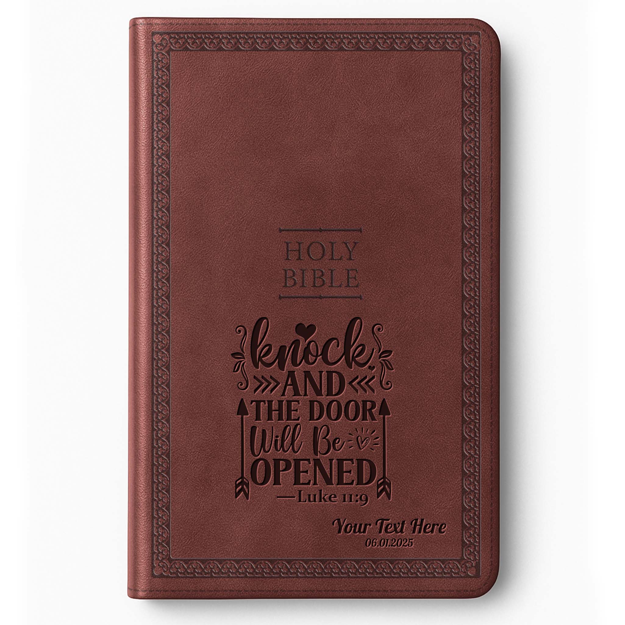 Personalized NIV Bible Brown Value Thinline - Engraved Verse