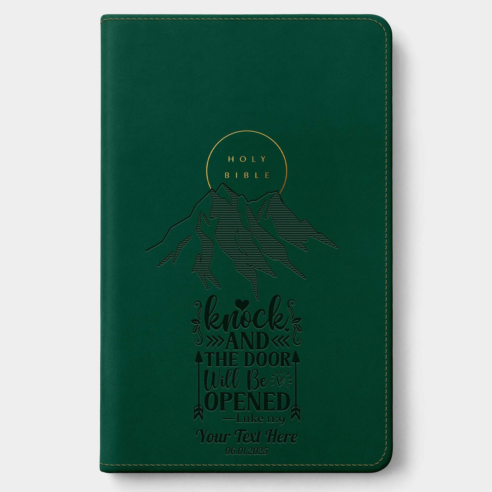 Personalized NLT Evergreen Mountain Bible - Engraved Verse