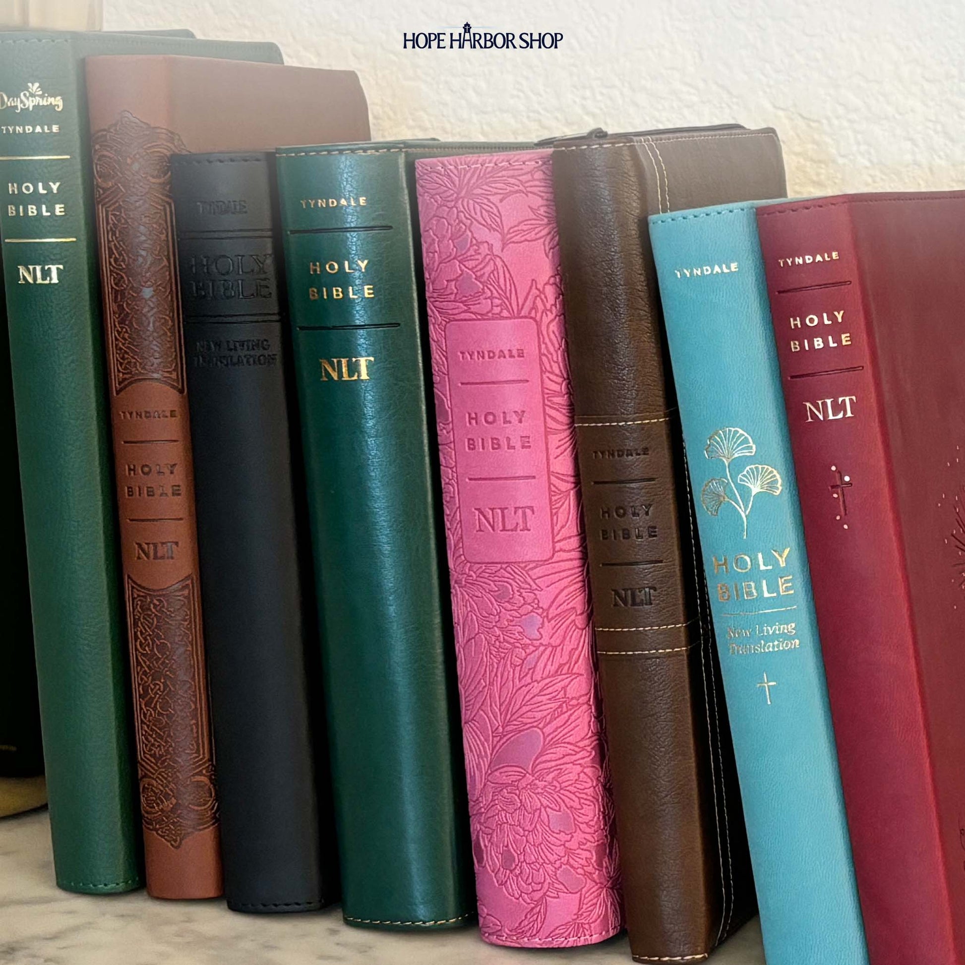 Personalized NLT Bible Dark Brown/Pink Tu Tone - Engraved Family Tree