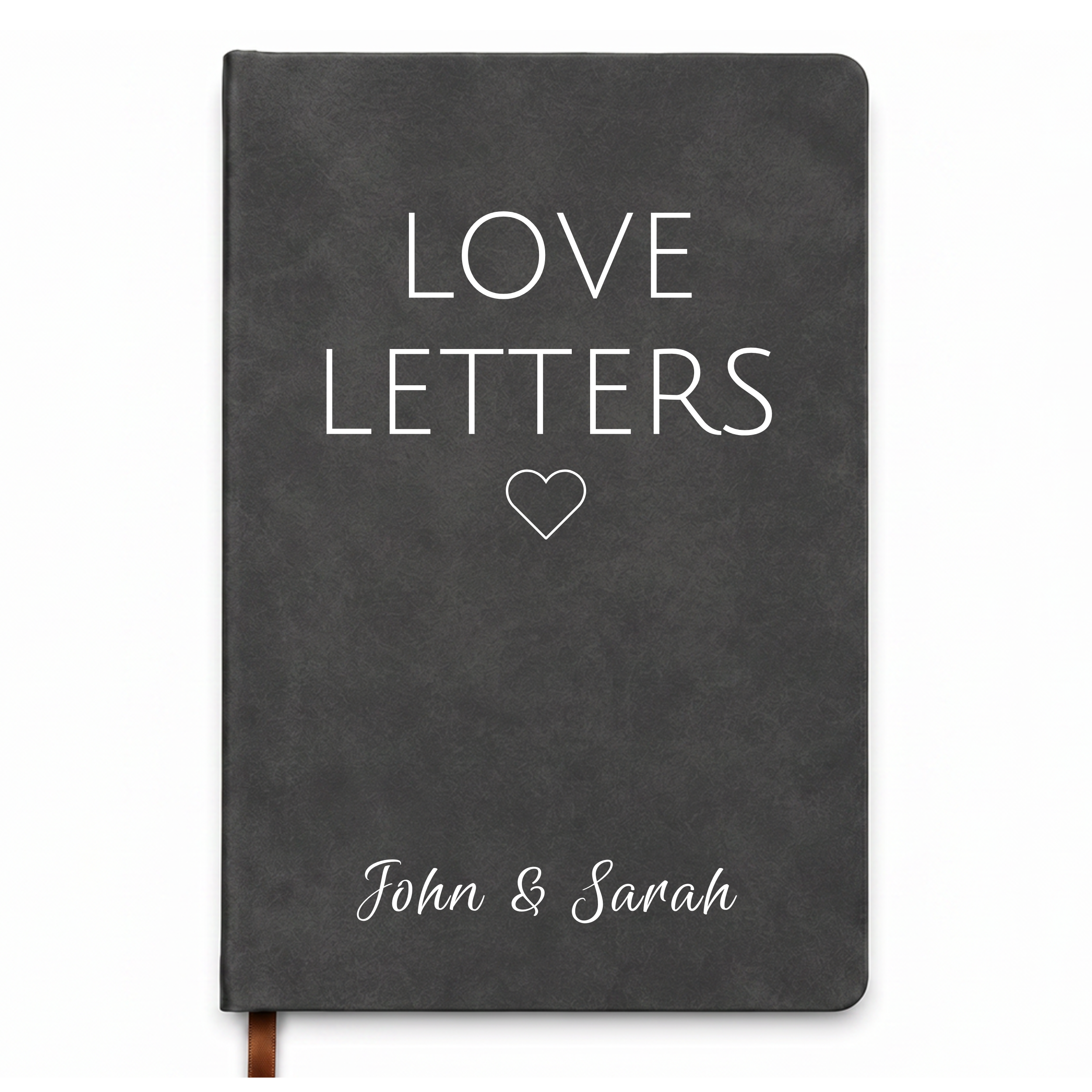 Personalized Love Letters Journal – Custom Couple Names Notebook, Romantic Anniversary or Wedding Gift