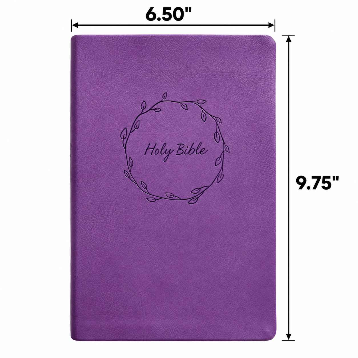 Personalized NKJV Large Print Purple Value Thinline Bible - Red Letter - Floral Frame