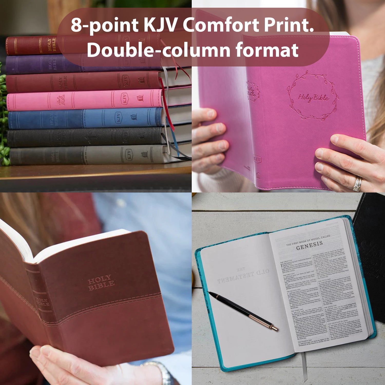 Personalized KJV Bible Chestnut Thinline - Red Letter - USA Patriotic Flag