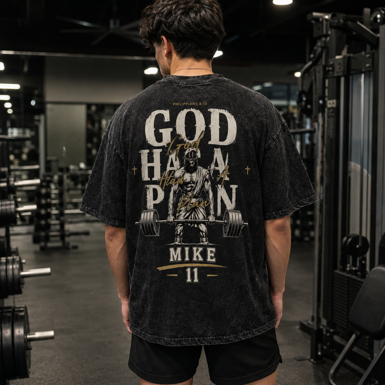 Custom Christian Shirt, God Has a Plan Acid Washed Graphic Tee with Name Number