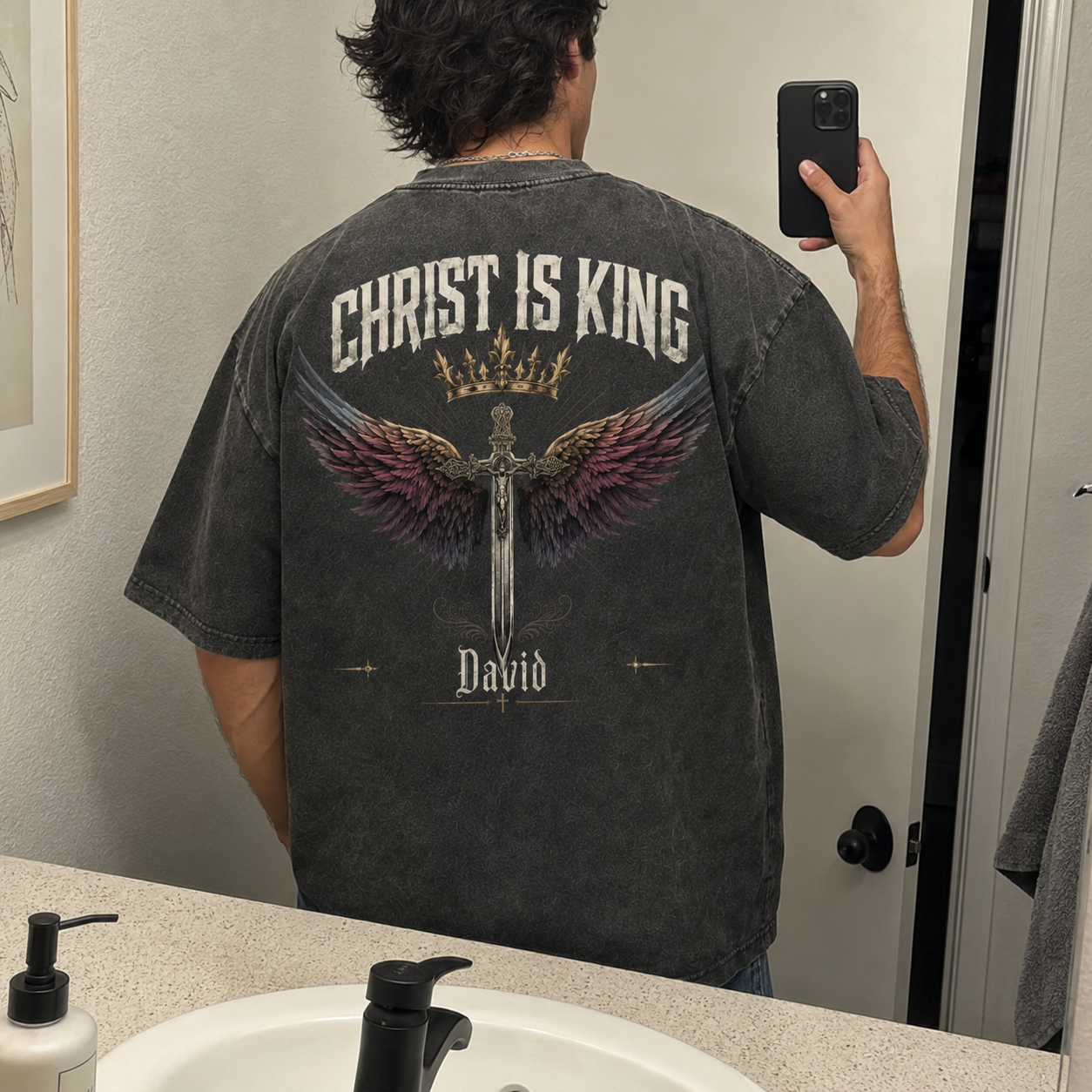Custom Christian Shirt, God Has a Plan Acid Washed Graphic Tee with Name Number