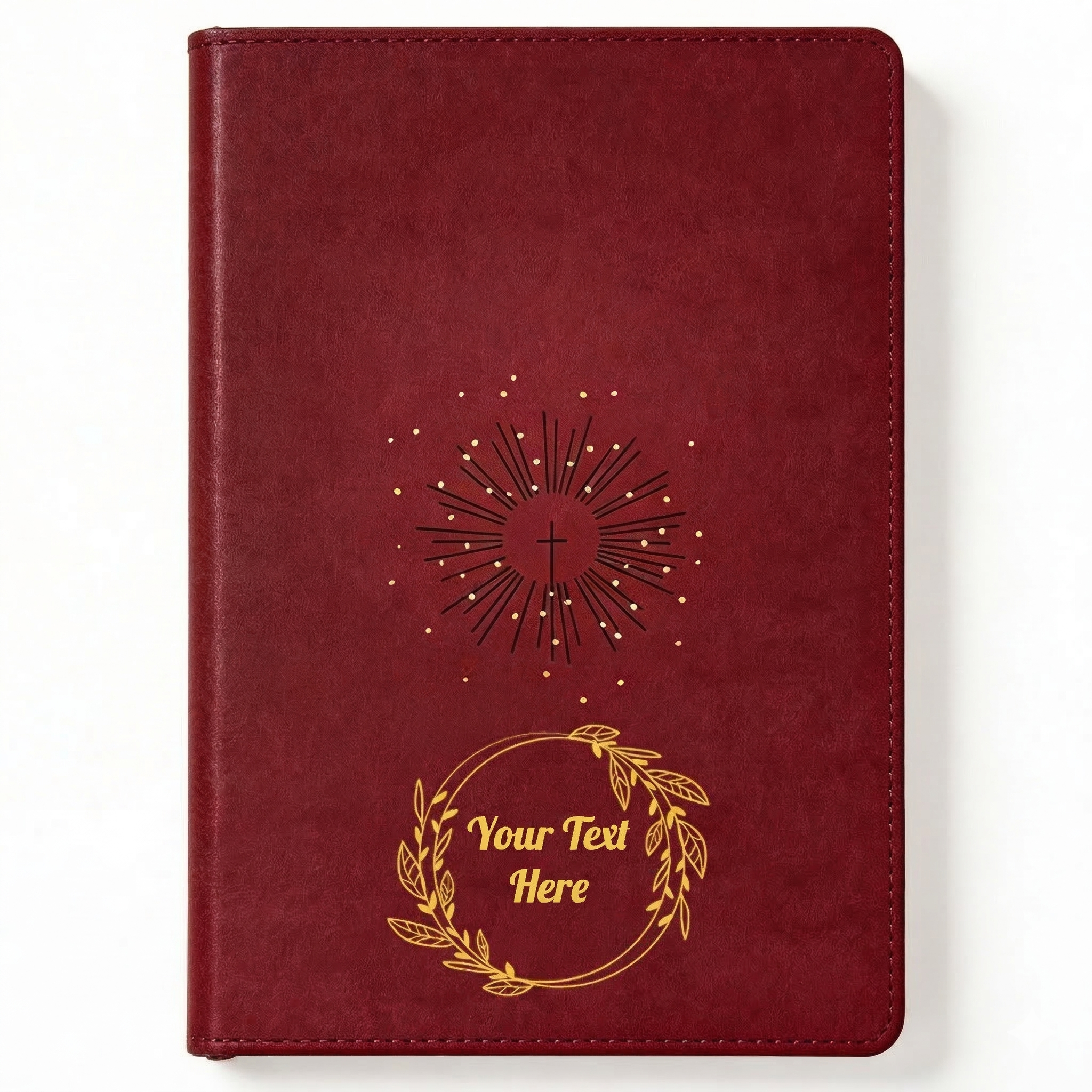 Personalized NLT Reference Bible Red Letter, Filament Enabled - Aurora Cranberry Thinline - Floral Frame