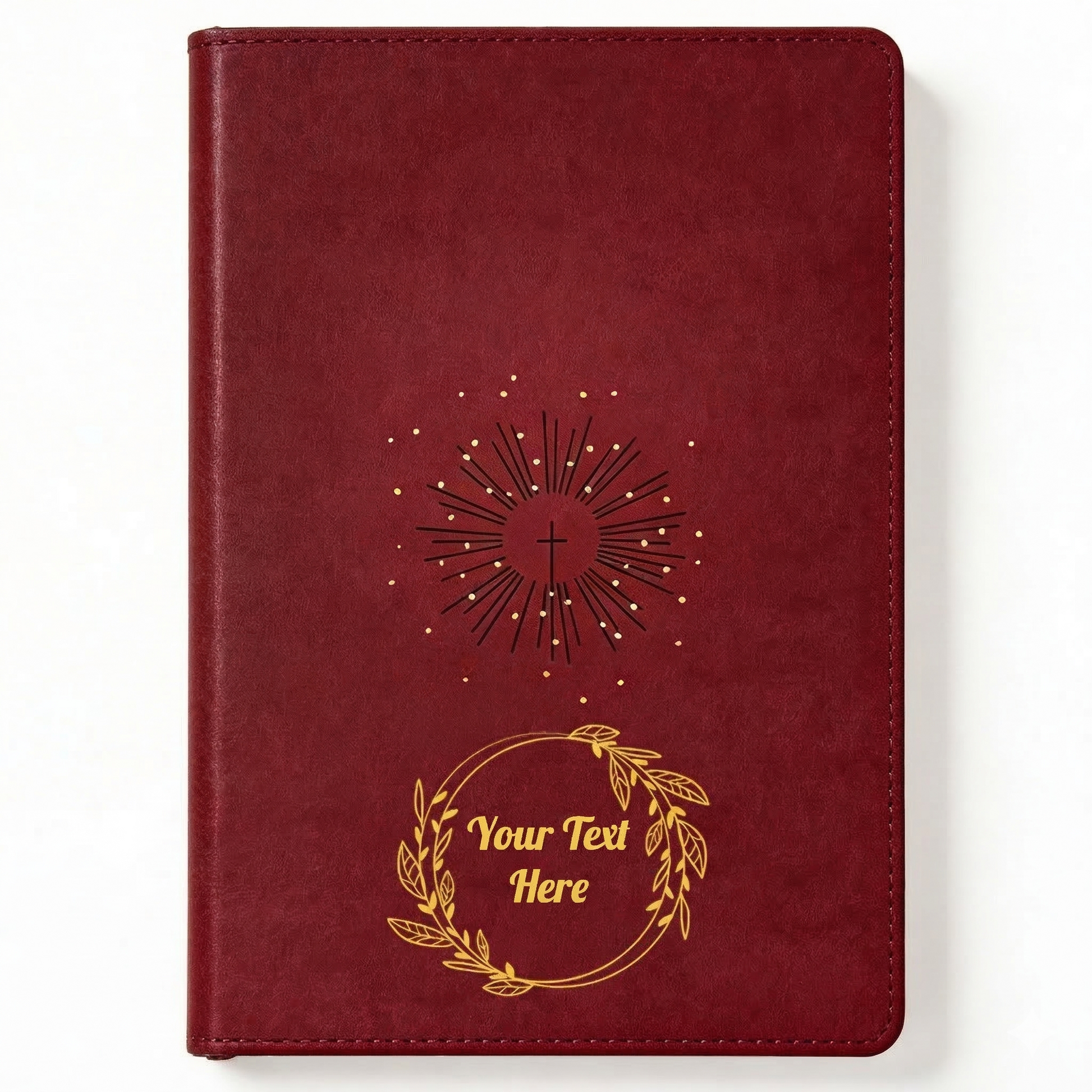 Personalized NLT Reference Bible Red Letter, Filament Enabled - Aurora Cranberry Thinline - Floral Frame