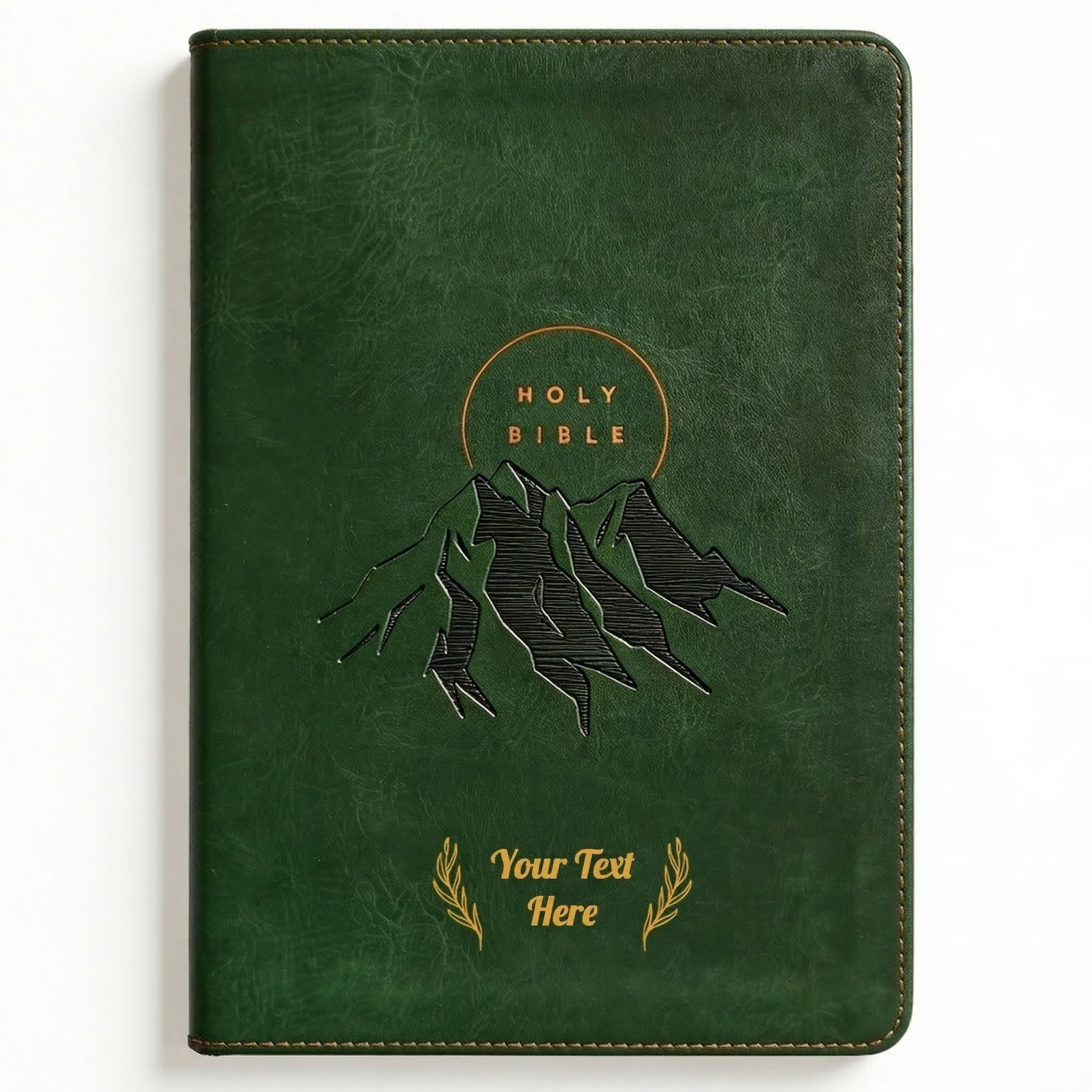 Personalized NLT Giant Print Evergreen Mountain Bible - Red Letter, Filament Enabled - Floral Frame