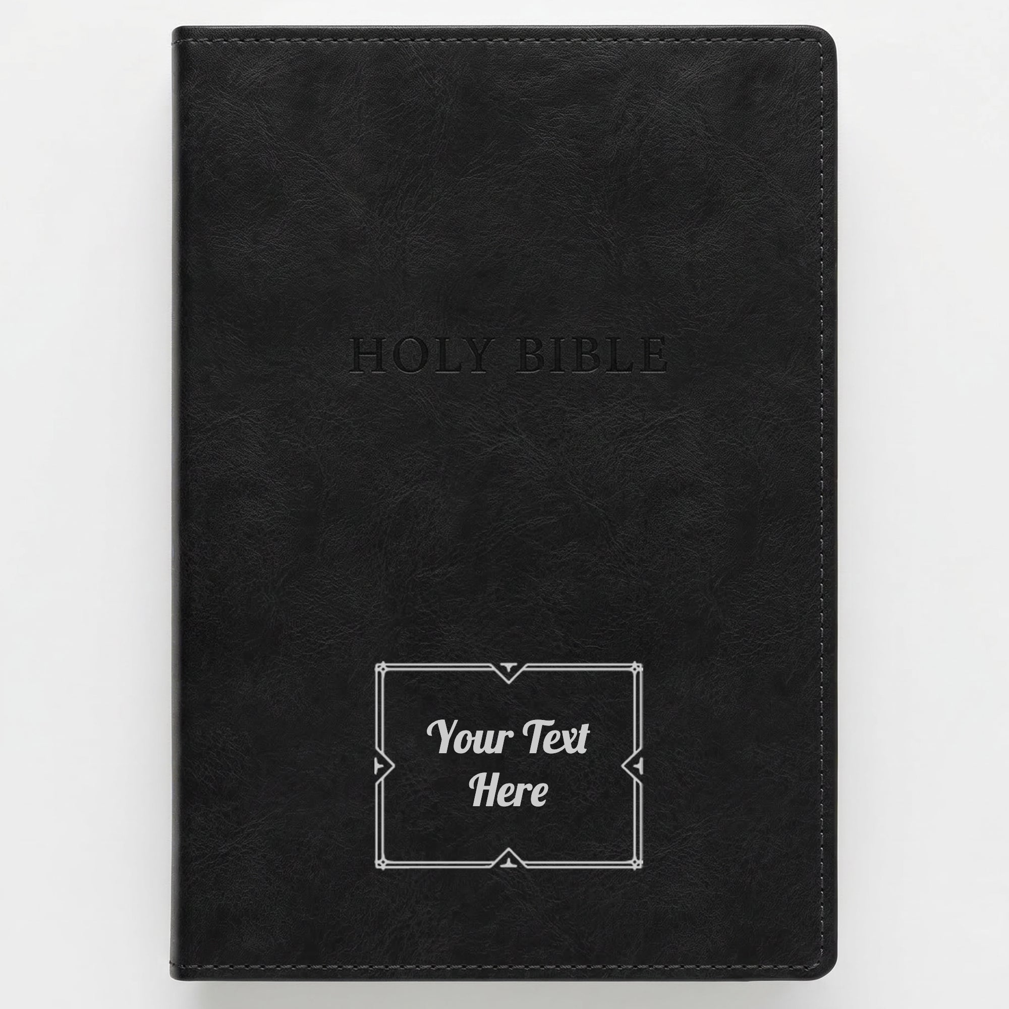 Personalized KJV Bible Black - Red Letter Edition - Floral Frame