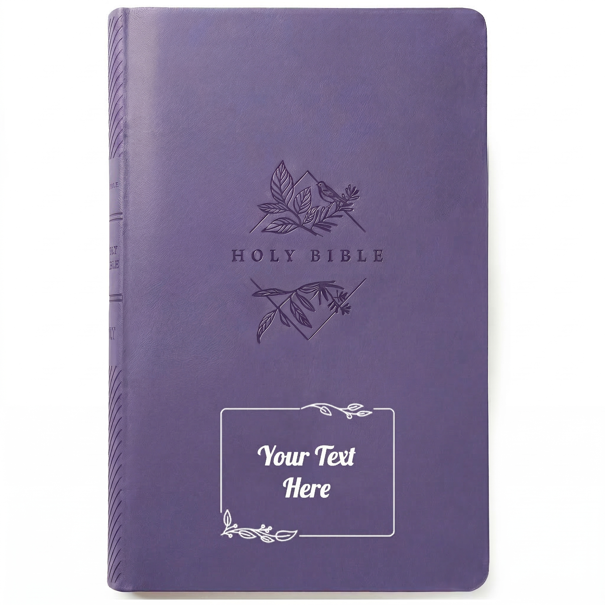 Personalized NLT Lavender Thinline Bible - Large Print, Filament Enabled - Floral Frame