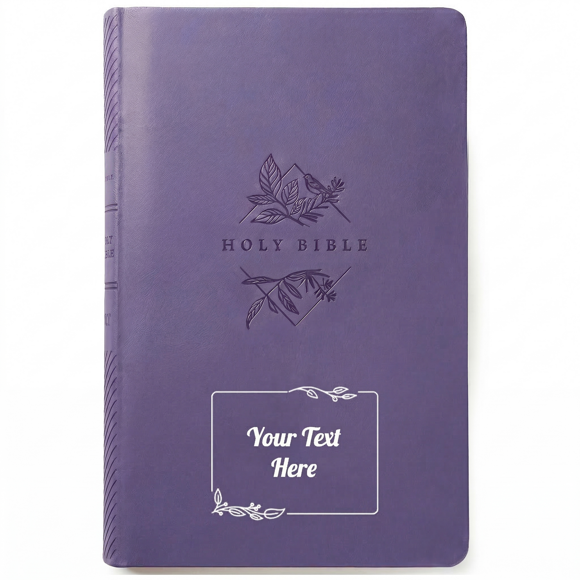 Personalized NLT Lavender Thinline Bible - Large Print, Filament Enabled - Floral Frame