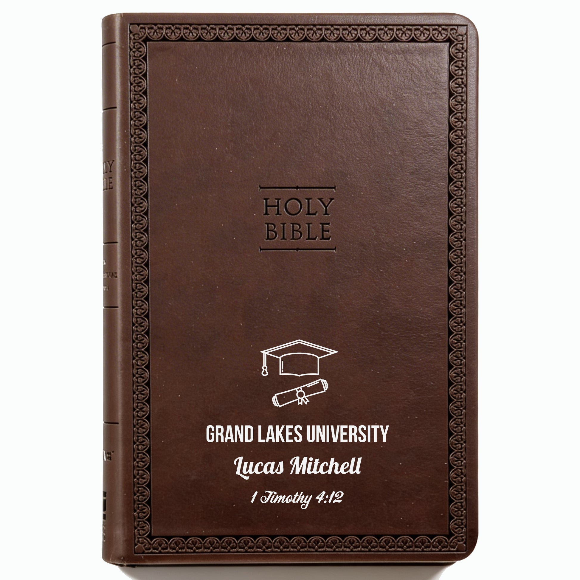 Personalized NIV Bible Brown Value Thinline - Graduation Design