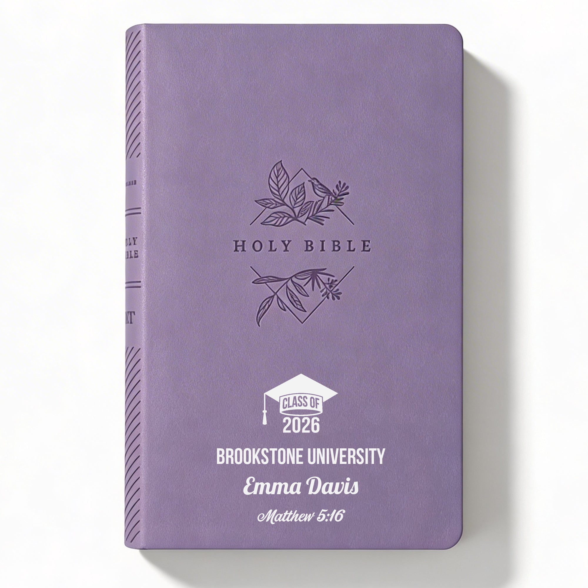 Personalized NLT Lavender Thinline Bible - Graduation Design - Large Print, Filament Enabled