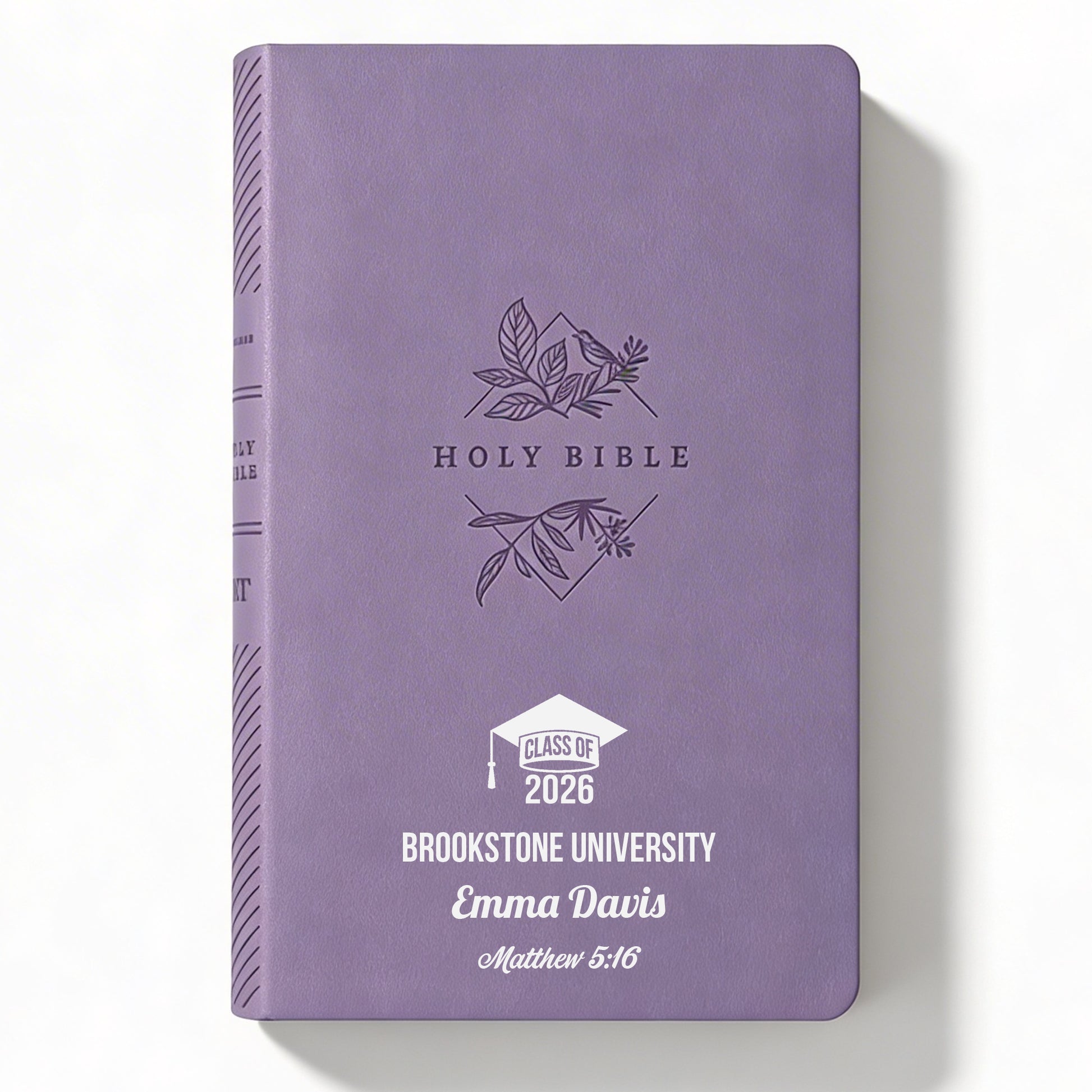 Personalized NLT Lavender Thinline Bible - Graduation Design - Large Print, Filament Enabled
